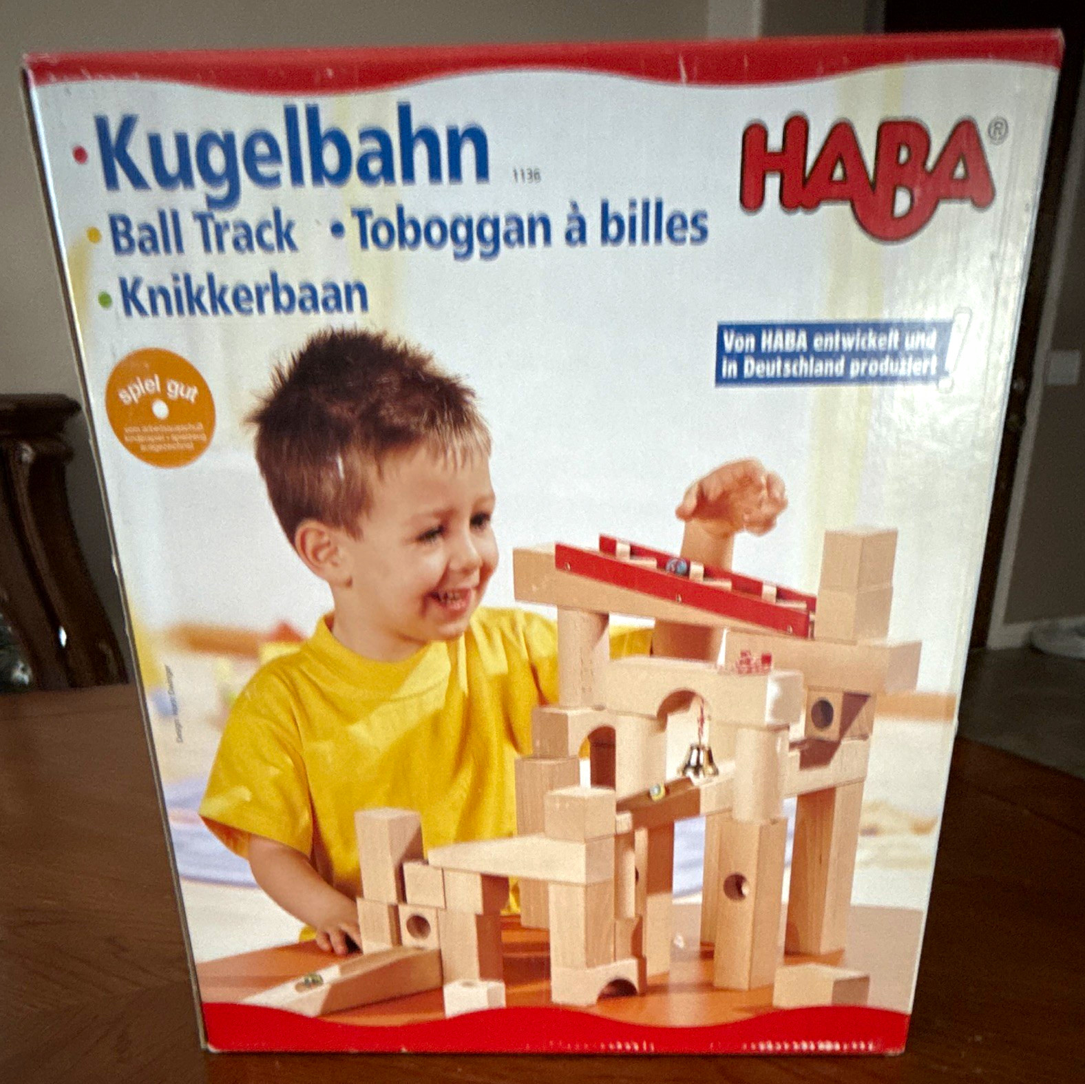 HABA Kugelbahn Ball Track 34pc Wooden Construction Set Age 3+ MPN 1136