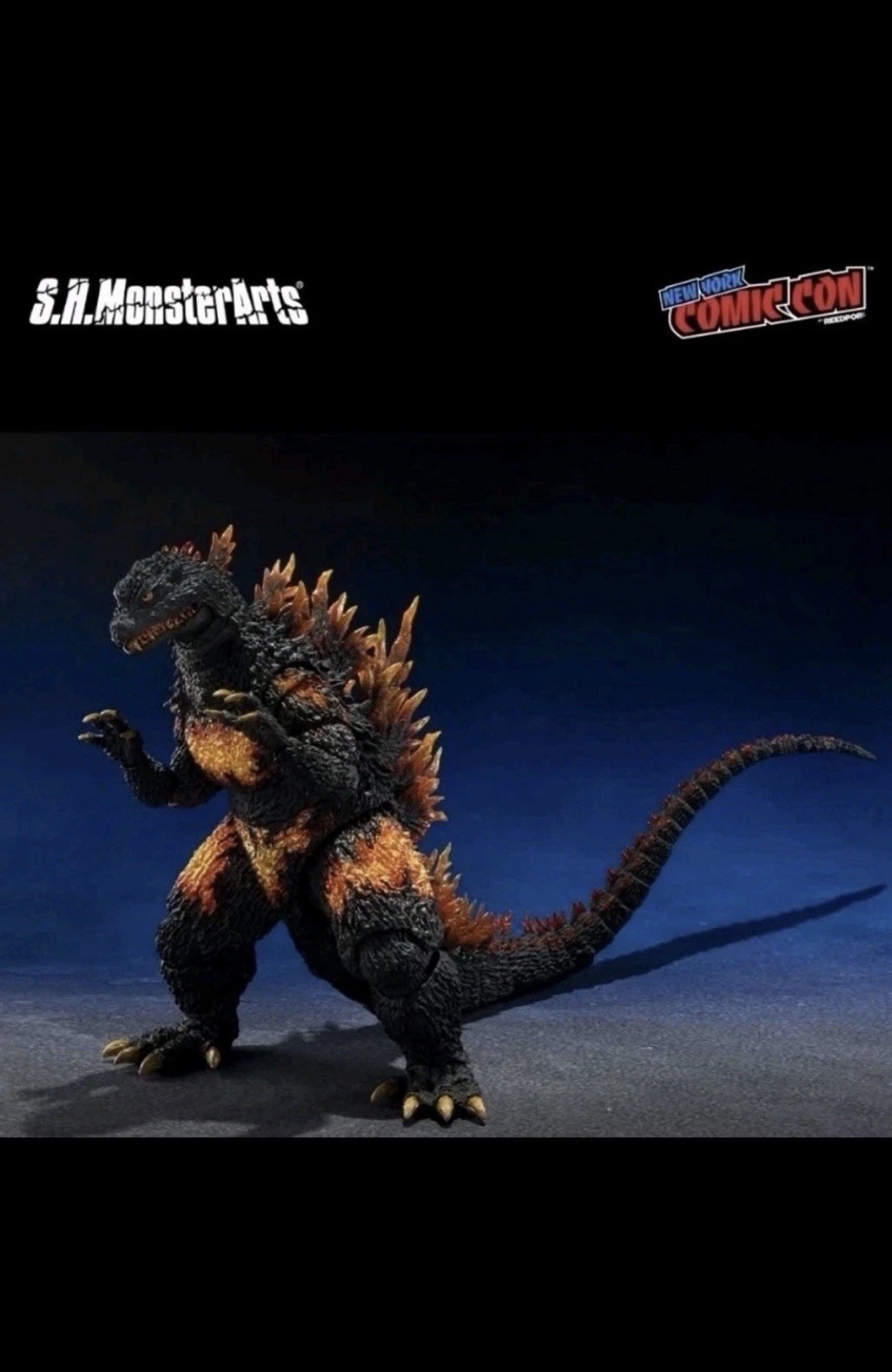 Bandai S.H.MonsterArts Burning Millennium Godzilla Figure 2019 Adult