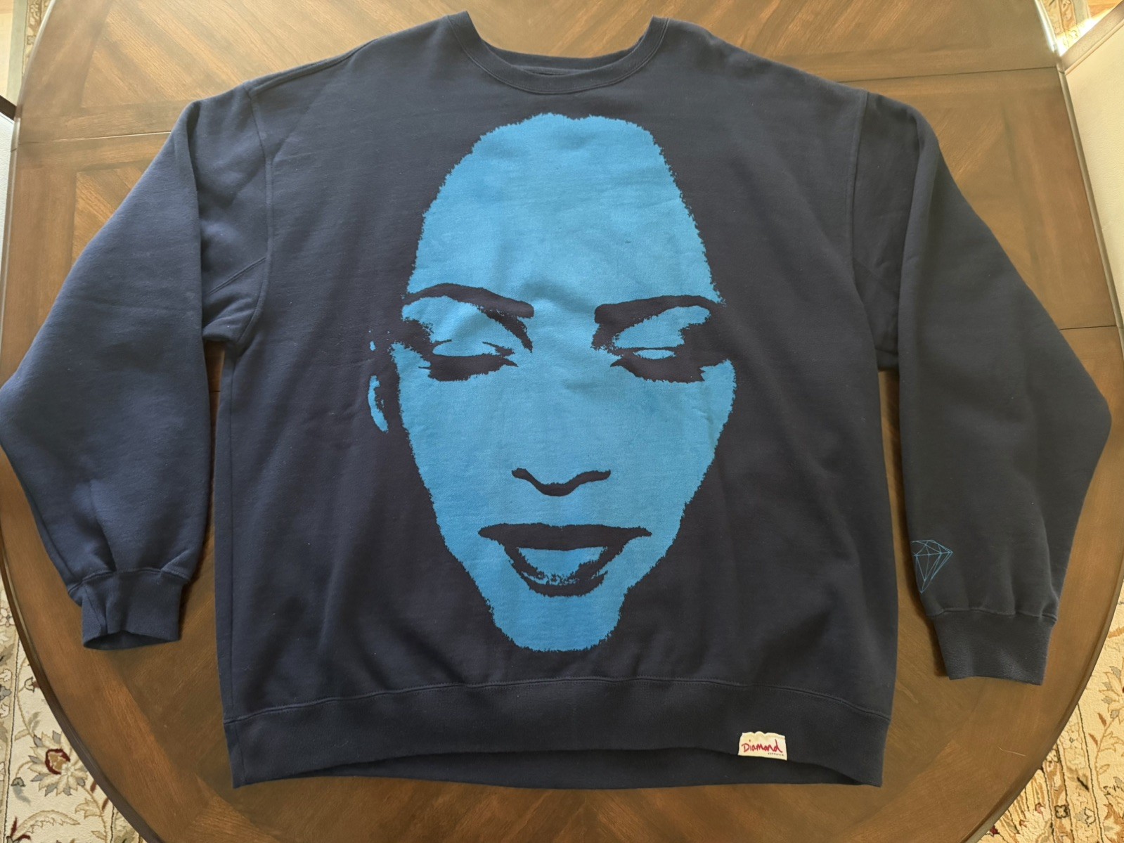 Diamond Supply Co. Sade Crewneck Sweatshirt Big Logo Navy Size XXL 2XL Vintage Diamond Supply Co. Sade Crewneck Sweatshirt Big Logo Navy Size XXL 2XL Vintage