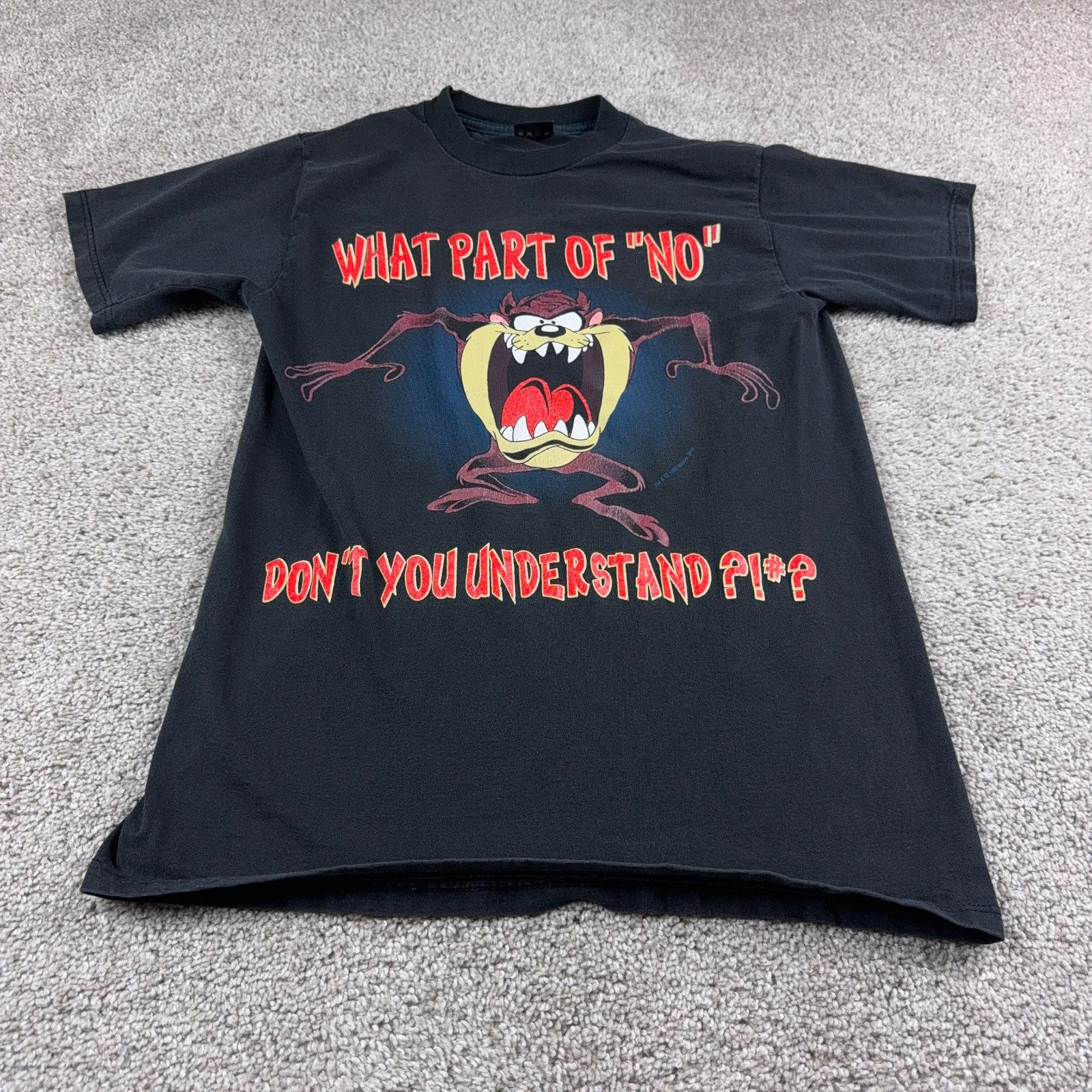 VINTAGE Looney Tunes Shirt Mens Medium Black Taz Looney Tunes Graphic 1996 VINTAGE Looney Tunes Shirt Mens Medium Black Taz Looney Tunes Graphic 1996