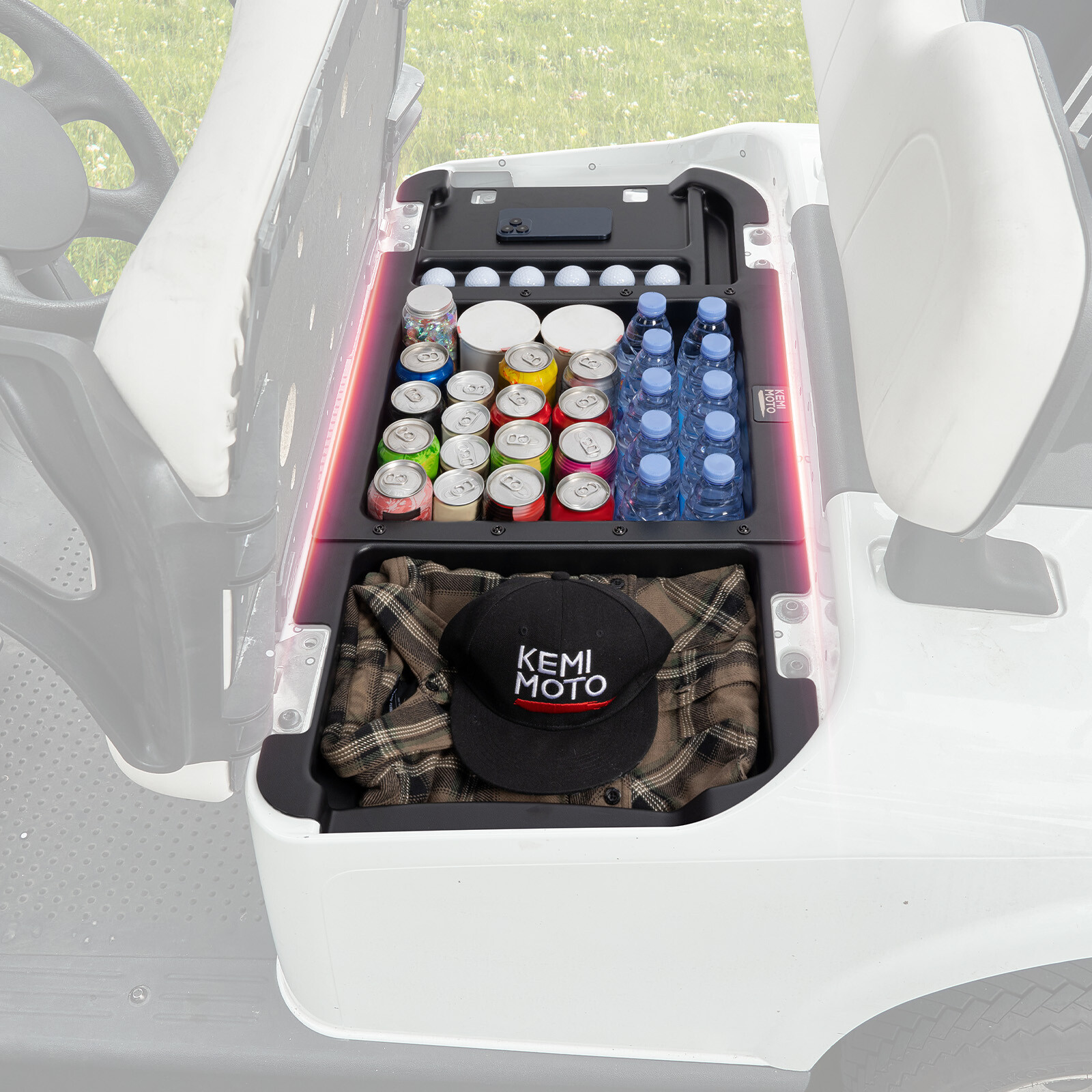 KEMIMOTO Golf Cart Under Seat Storage Tray Organizer 110 Lbs For EZGO RXV ELiTE