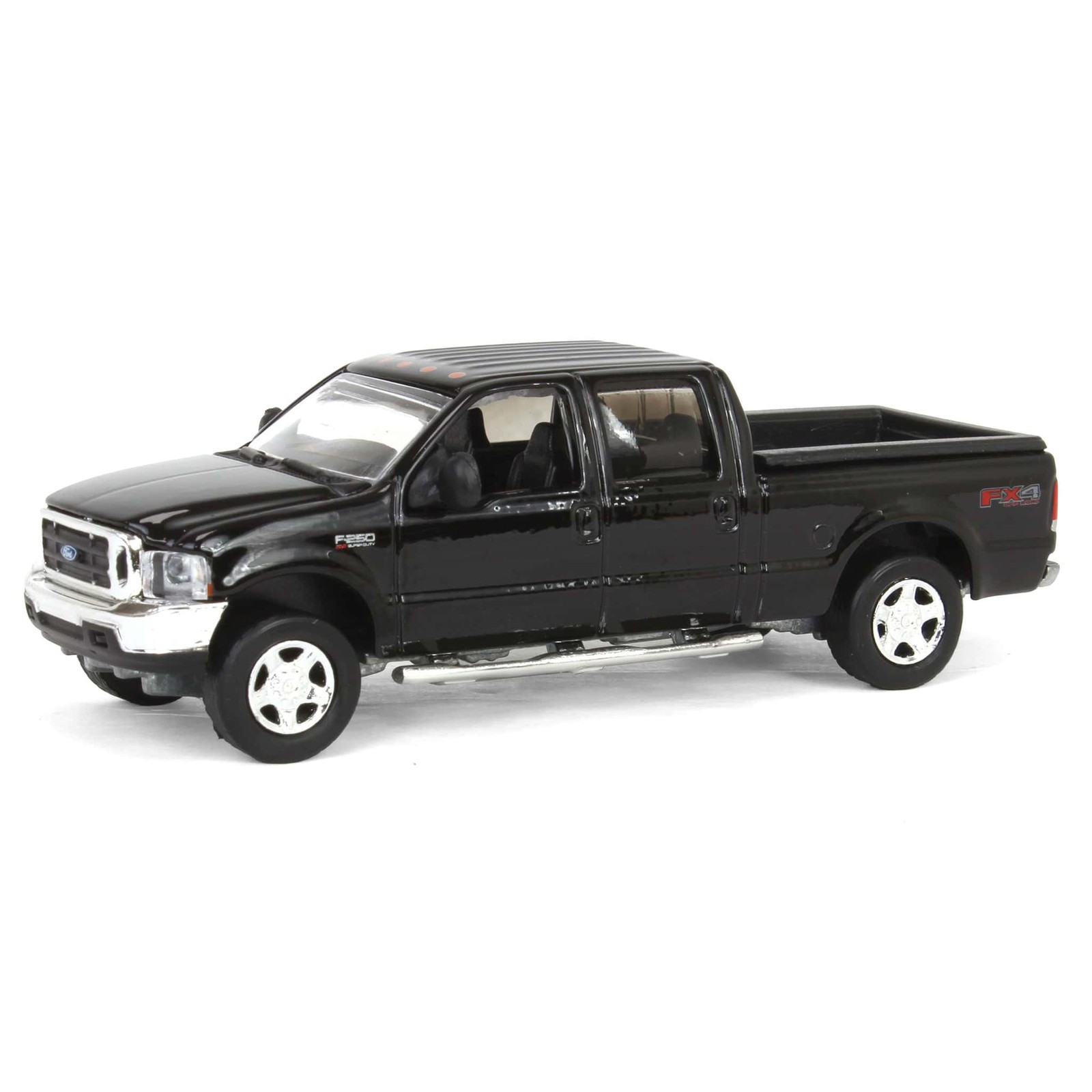 1/64 2004 F-250 Super Duty Crew Cab Pickup Truck Black, Motormax Diecast 400243