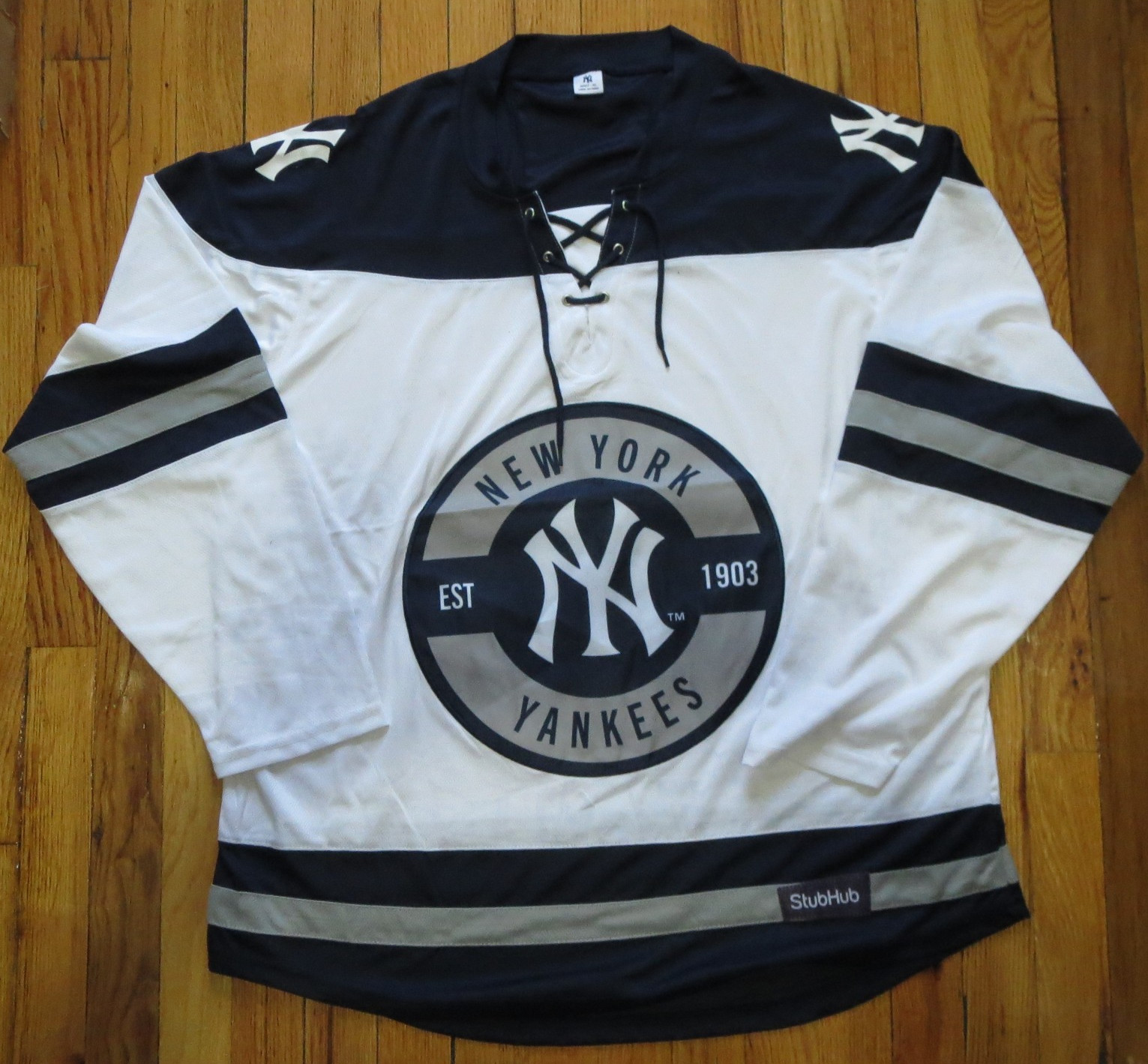 2026 NY Yankees Hockey Jersey SGA 4/17/26 Stadium Giveaway Adult XL StubHub 2026 NY Yankees Hockey Jersey SGA 4/17/26 Stadium Giveaway Adult XL StubHub