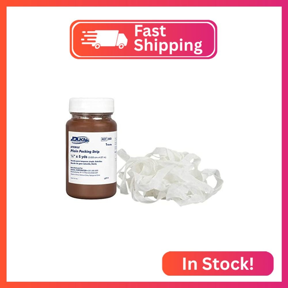 Dukal 260-EA Plain Wound Packing Strips 1/4 in. x 5 Yards Sterile (Each)