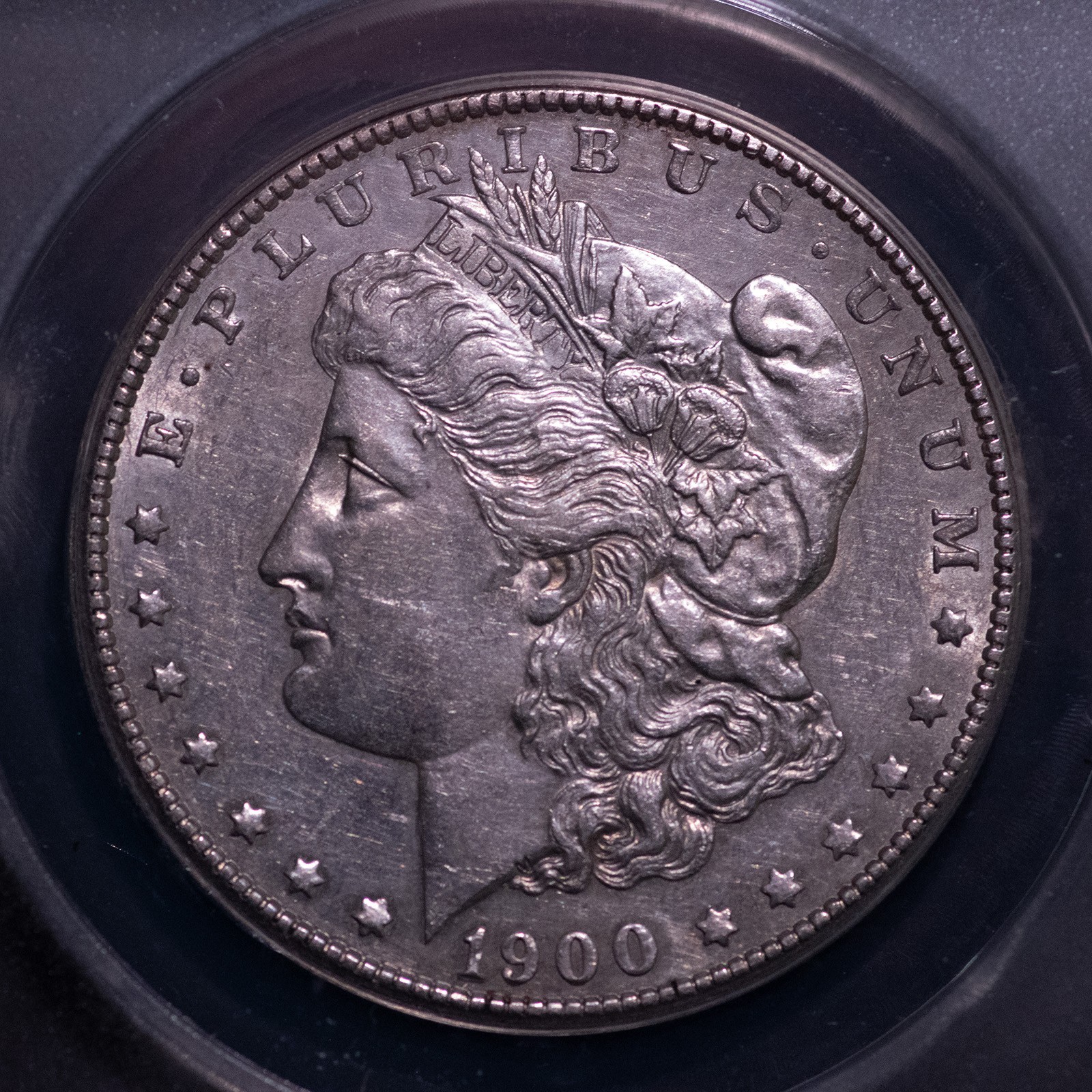 1900-S Morgan Silver Dollar ANACS AU53 Details Cleaned Beautiful Mirrored Fields