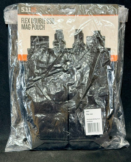 *NEW 5.11 Tactical Flex Double G36 Mag Pouch | Black Factory Sealed w Tags 56667