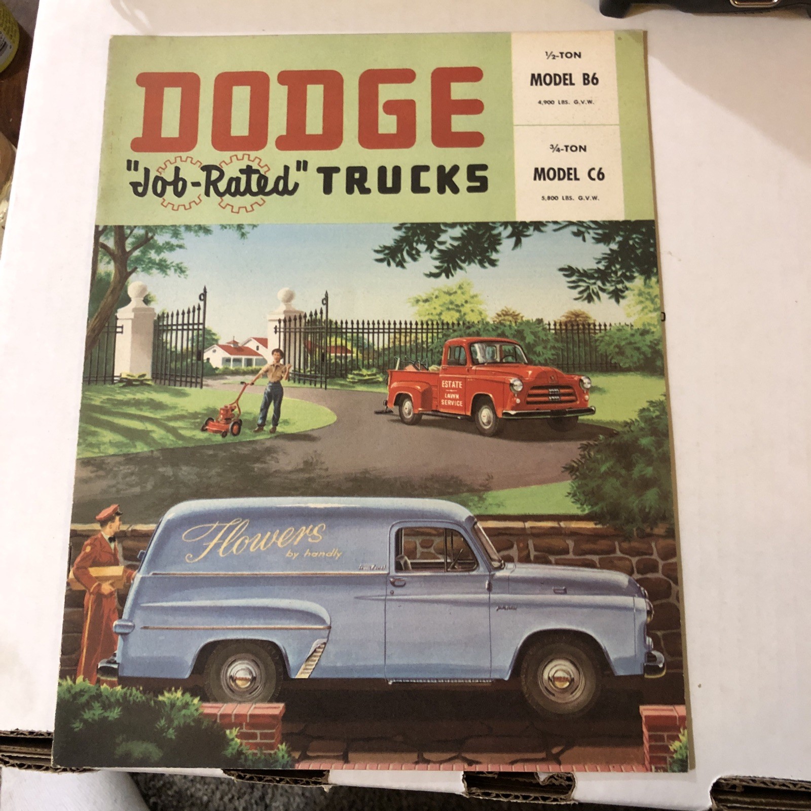 Dodge Vintage 1953 Job Rated Trucks Models B6 C6 Sales Brochure Dodge Vintage 1953 Job Rated Trucks Models B6 C6 Sales Brochure