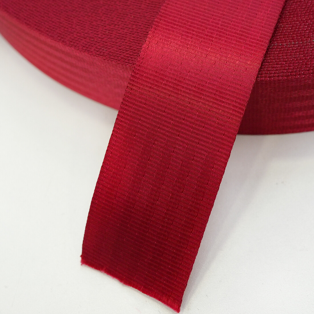 Dark Red - Car Seat Belt Webbing 48mm Wide Satin Finish Sold P/mtr UK Seller