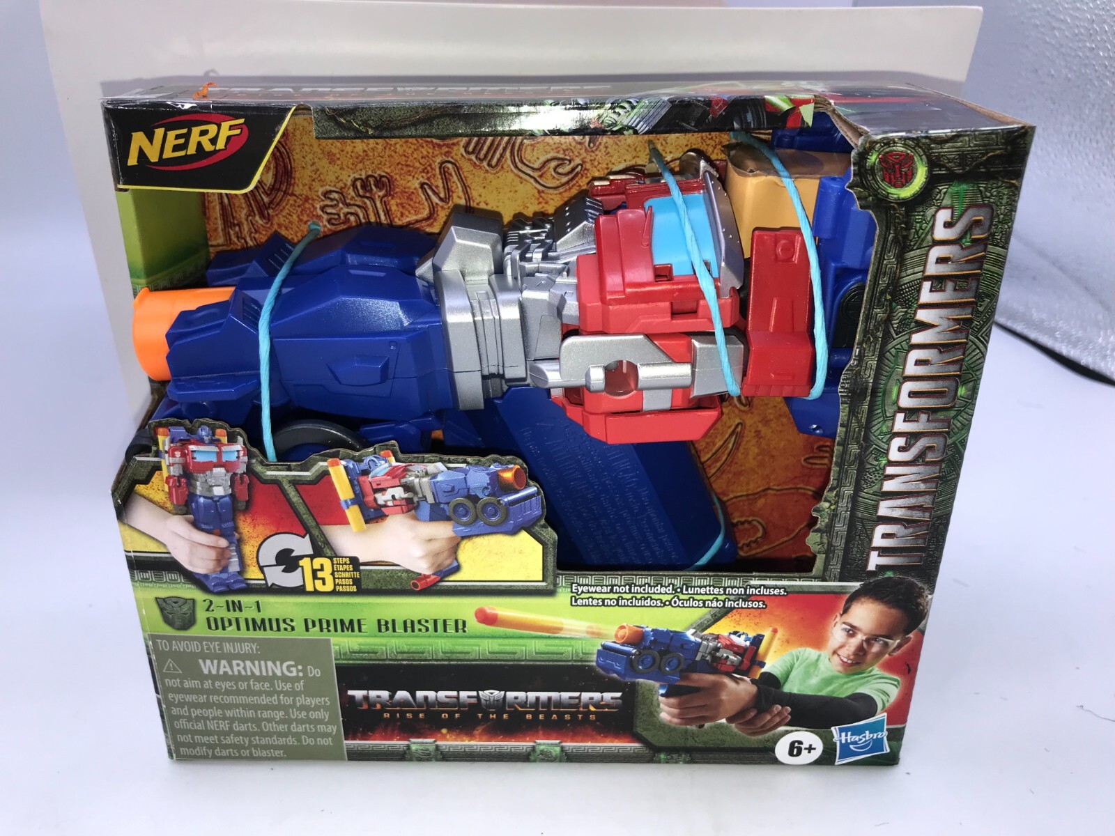 Transformers 7 Rise of the Beasts Nerf 2-in-1 Optimus Prime Blaster New Sealed
