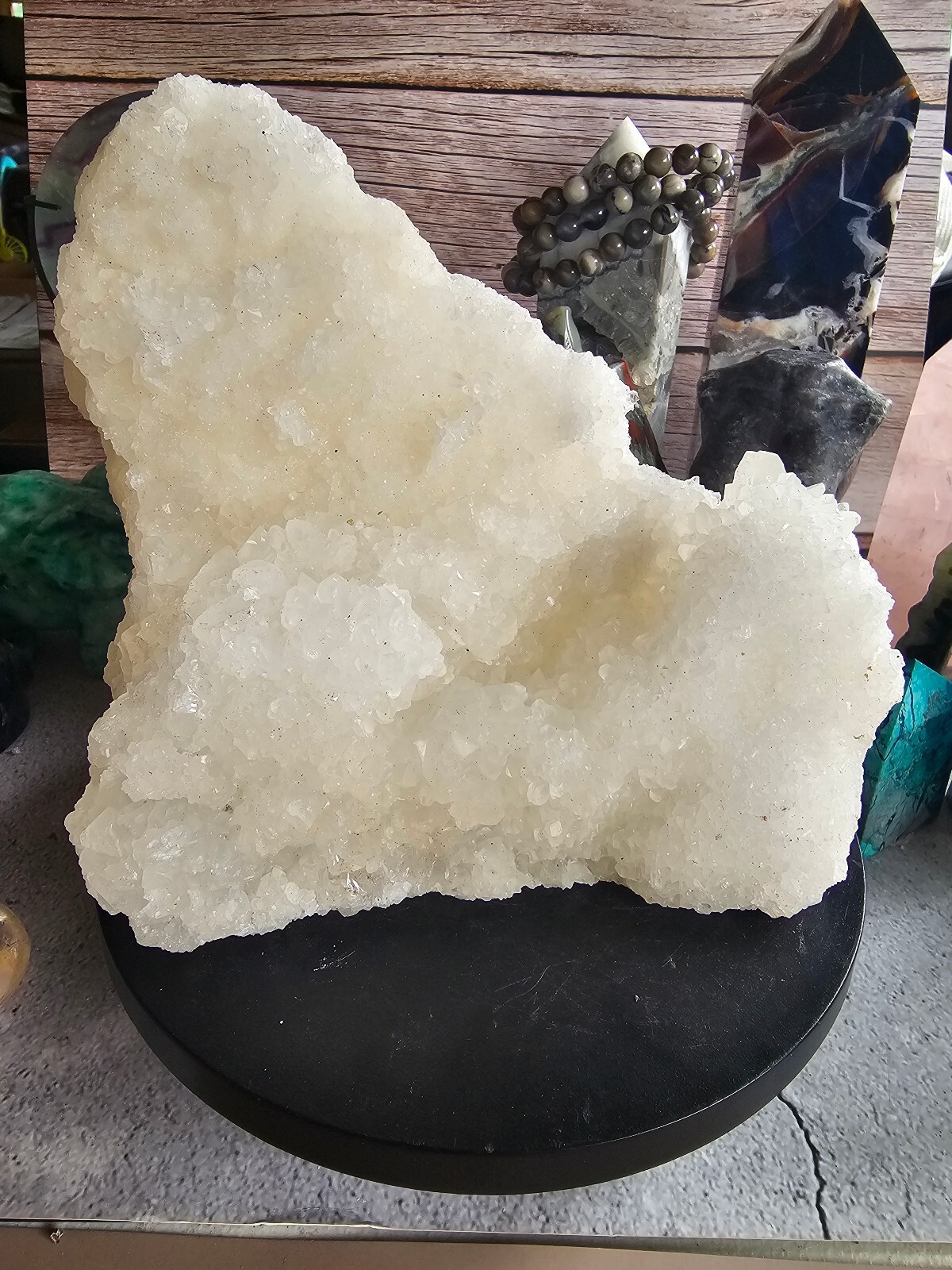 Large White Druzy Quartz Crystal Cluster 4.5 LB Natural Specimen 8” Statement Pi Large White Druzy Quartz Crystal Cluster 4.5 LB Natural Specimen 8” Statement Pi