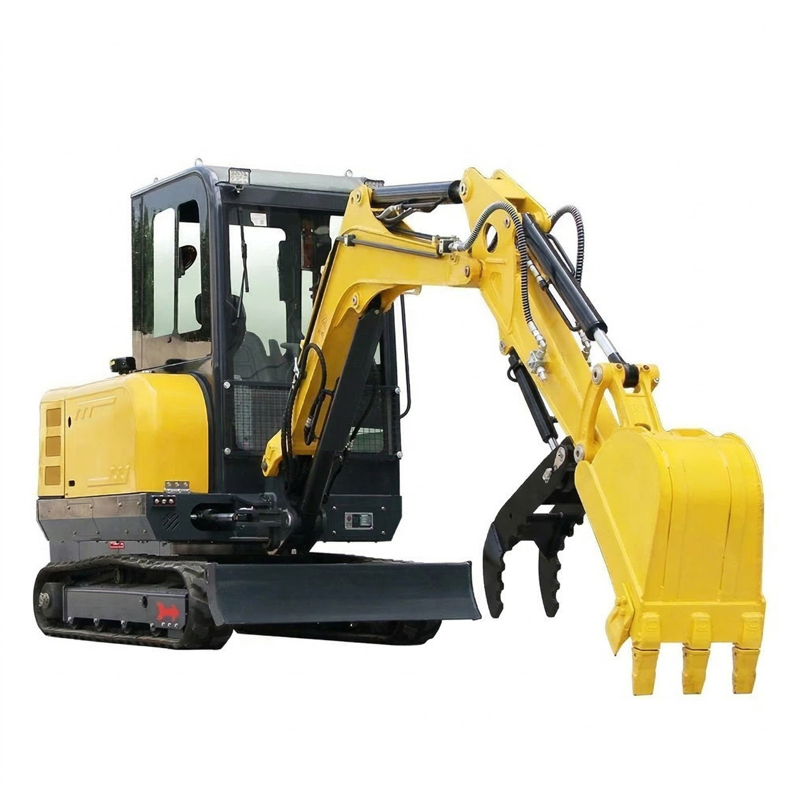 3.5 Ton Mini Excavator Kubota V1505 w/ Hydraulic Thumb & Enclosed Cab, CA Stock