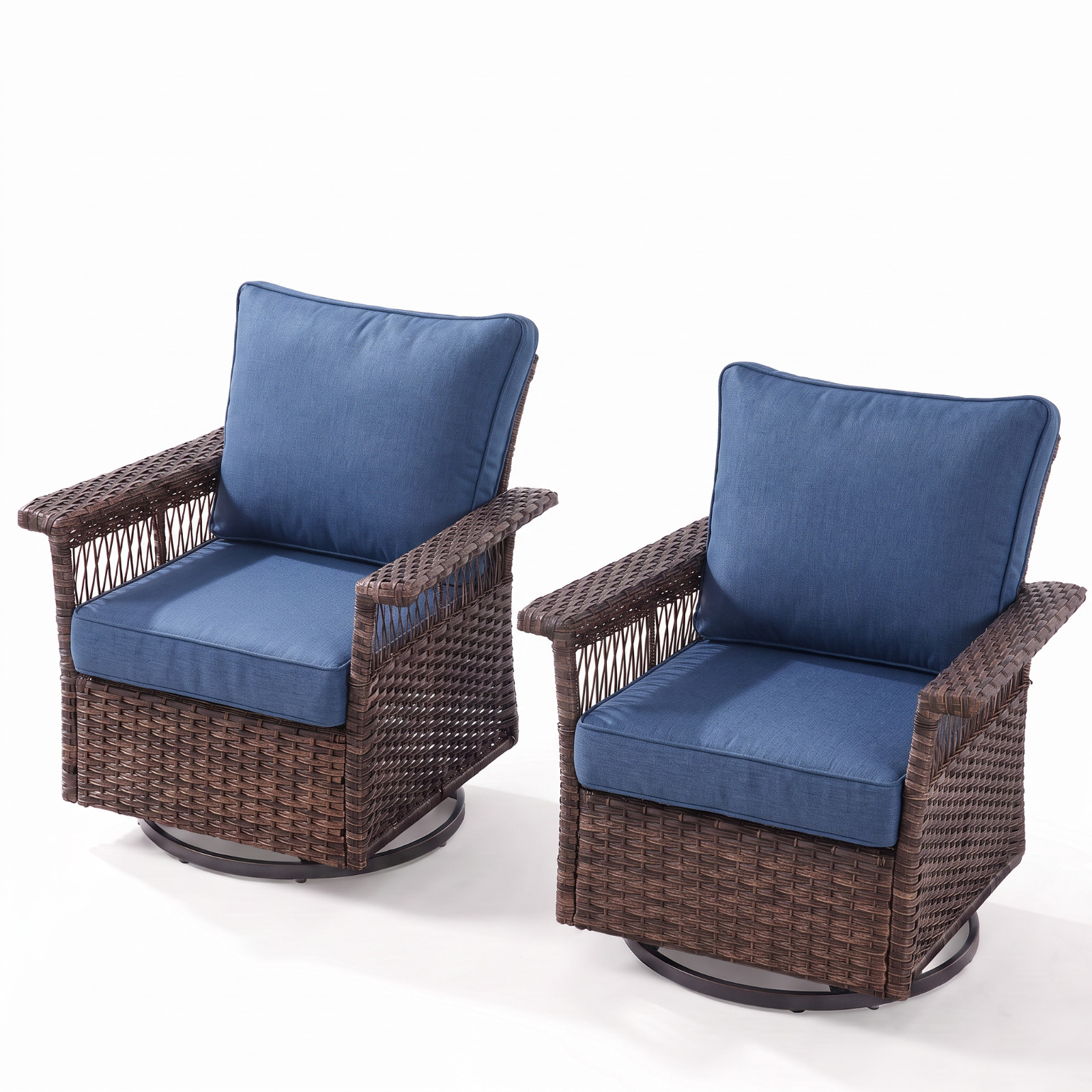 Outdoor Furniture Wicker Swivel Chair 32\