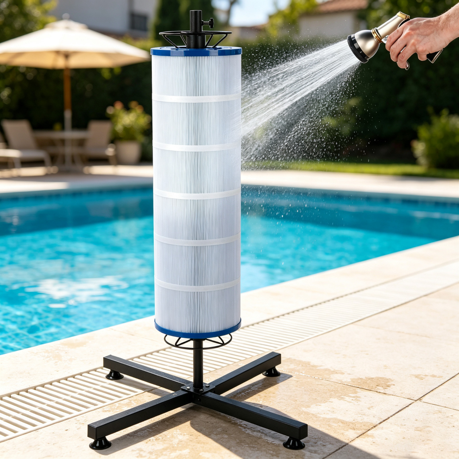 NEW Vertical Pool Filter Cleaner Stand Tool for 3\