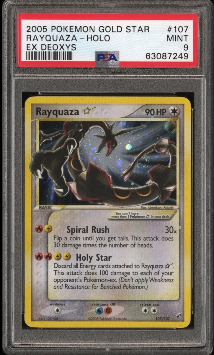 🐉GRADED RAYQUAZA POKÉMON CARD GRADED POKÉMON CARDS GREAT GIFT