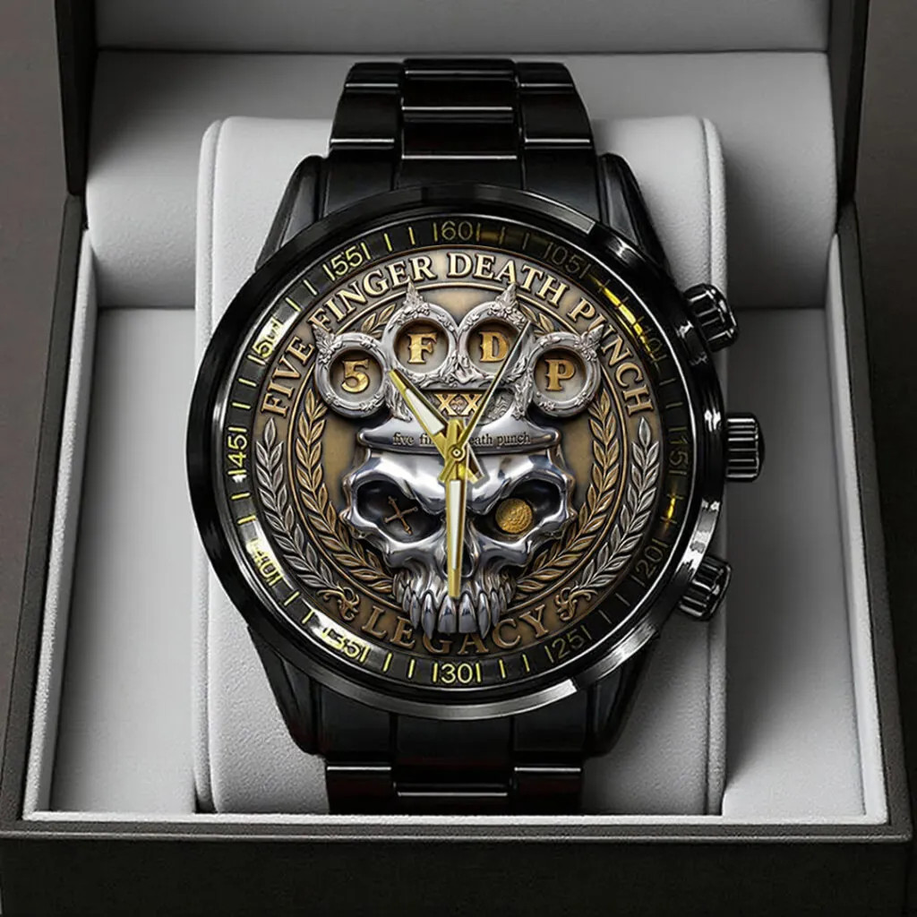 Five Finger Death Punch Black Stainless Steel Watch Five Finger Death Punch Black Stainless Steel Watch