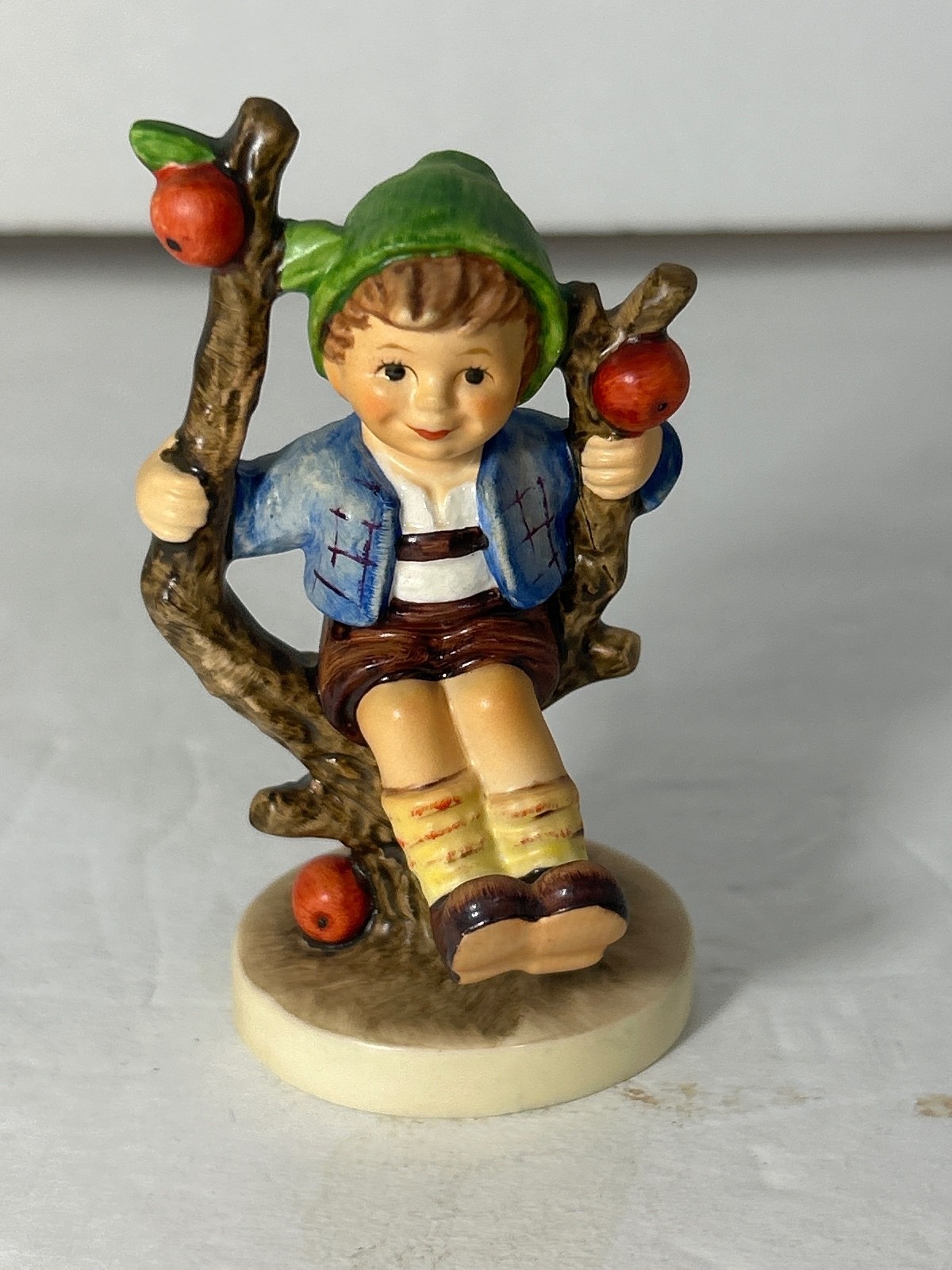Vintage Goebel Hummel Figurine Boy on Swing with Apples Vintage Goebel Hummel Figurine Boy on Swing with Apples