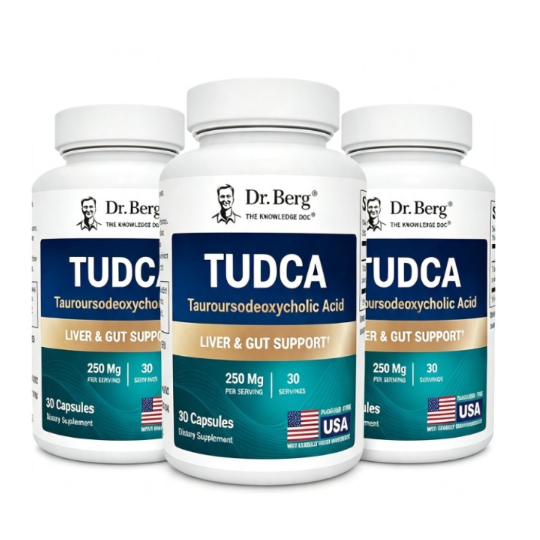 1-3 Pack Dr. Berg TUDCA (Tauroursodeoxycholic Acid) Supplement - Sturdy Formula