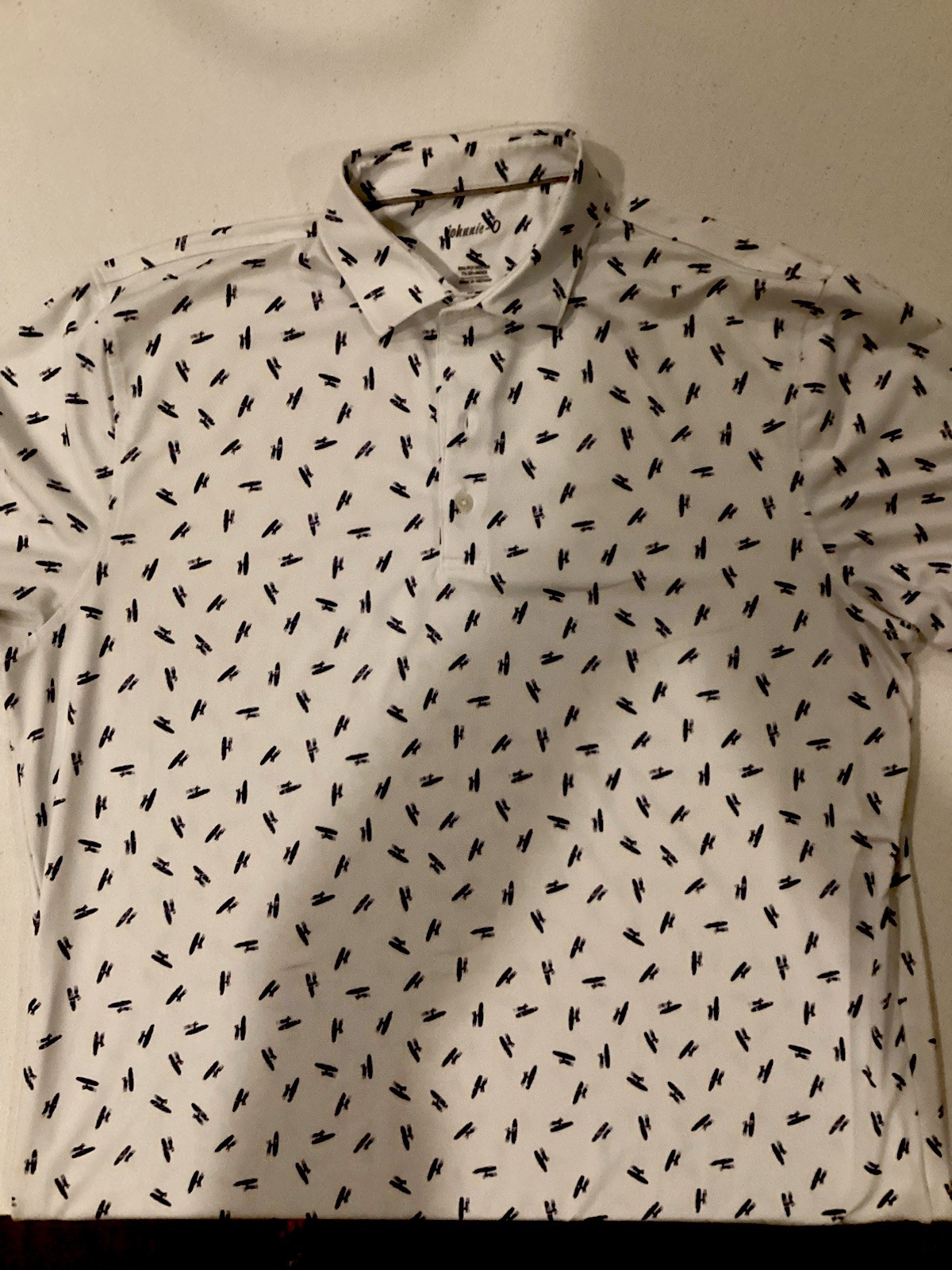 Johnnie O Men’s Performance Short Sleeve Polo Shirt Size Large Surfboards Logo