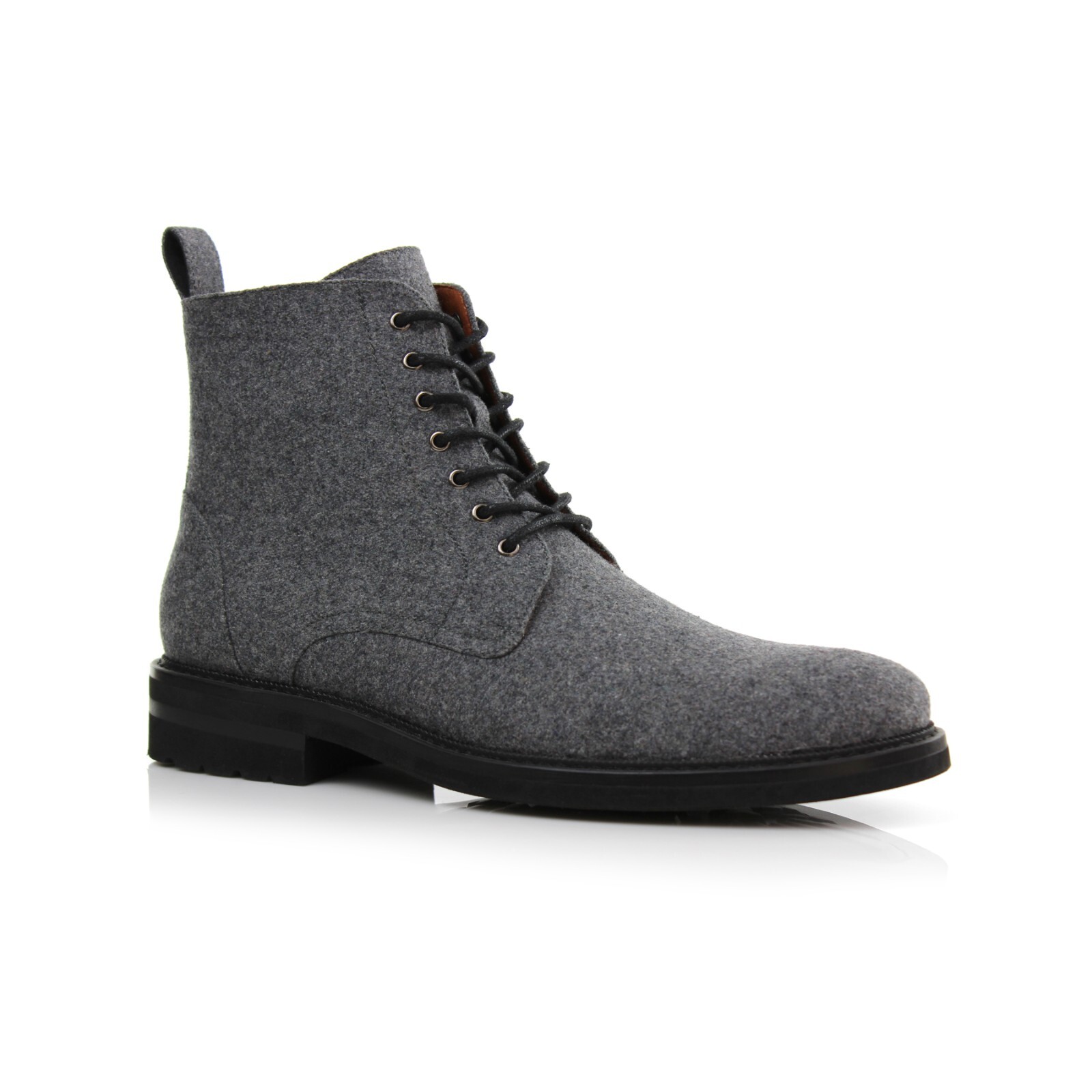 Polar Fox DUKE Woolen Textile Lace-up Fashion Chukka Boots with Zipper Closure