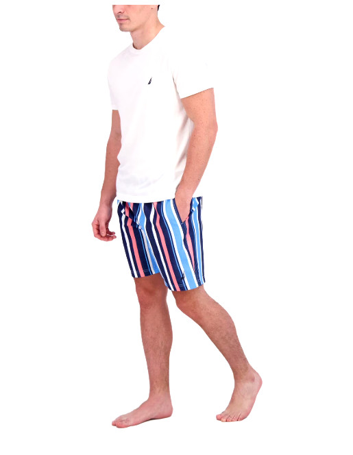 New $59.95 NAUTICA Men\'s Logo Boxer Stylish Swim Trunk - Classic Fit - Size: L