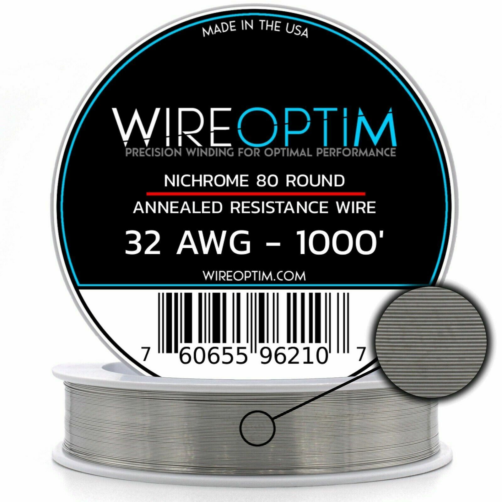 Nichrome 80 AWG 16 18 20 22 24 26 28 30 32 Gauge 25\' 50\' 100\' 250\' 500\' 1000\' Nichrome 80 AWG 16 18 20 22 24 26 28 30 32 Gauge 25\' 50\' 100\' 250\' 500\' 1000\'