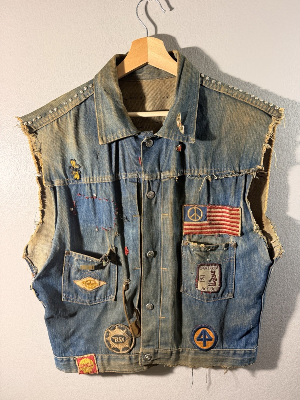 TRUE VINTAGE 50s 60s Montgomery Ward 101 Denim Rider Vest Size 40 TRUE VINTAGE 50s 60s Montgomery Ward 101 Denim Rider Vest Size 40