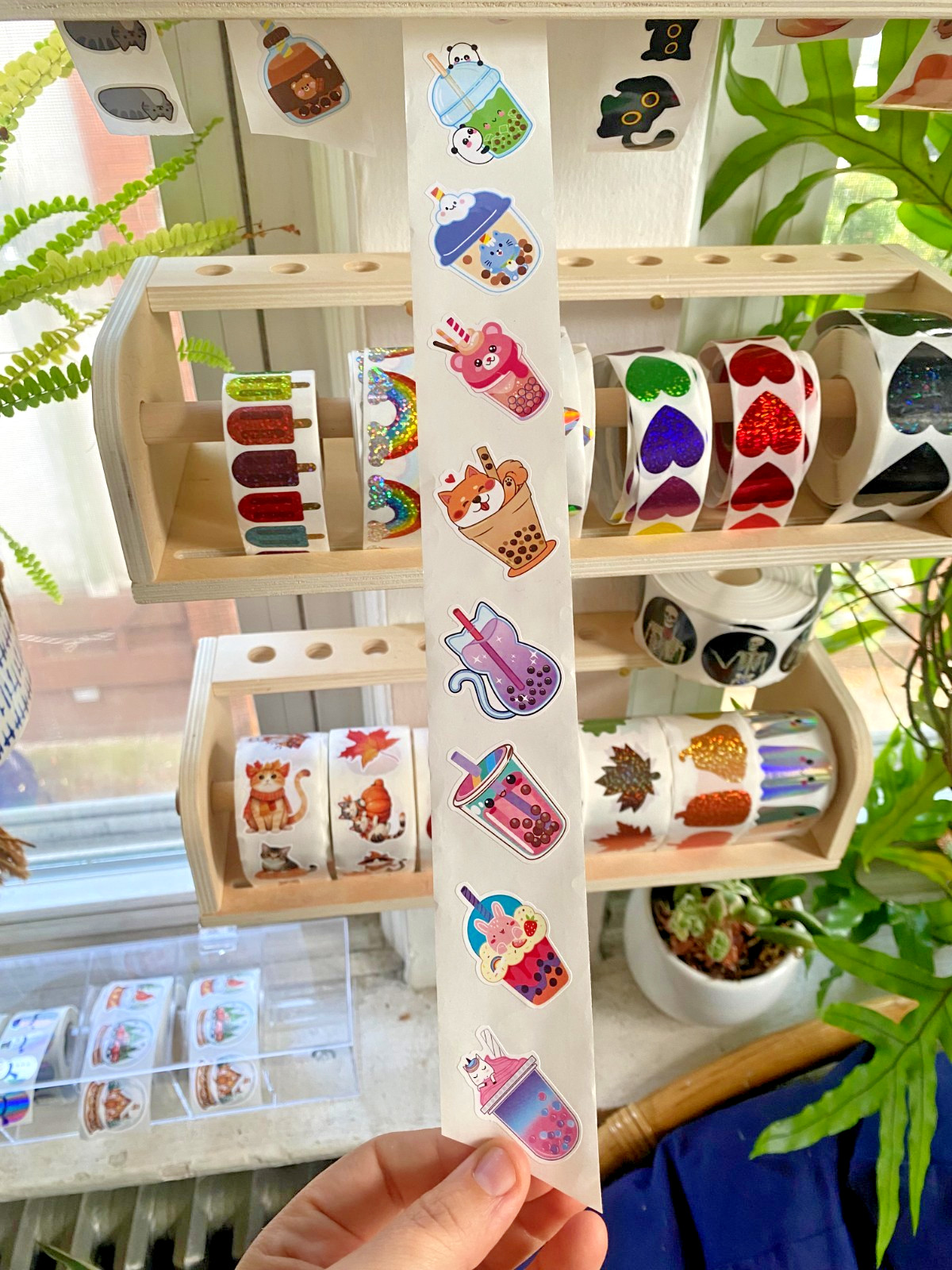 Retro Stickers Off The Roll: Sparkle, Rainbows, Hearts, Unicorns+: You Choose