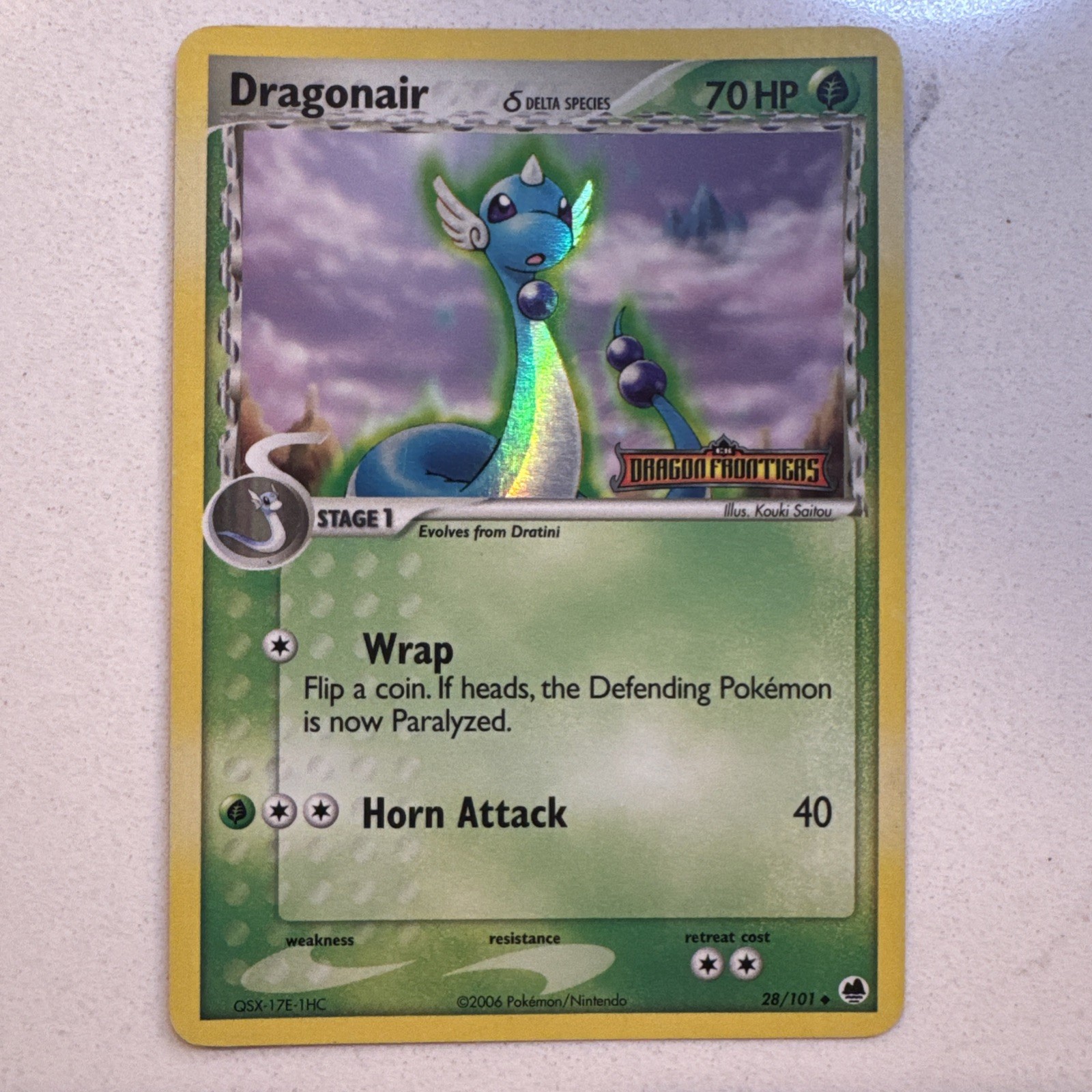 Pokemon TCG Delta Species Dragonair 28/101 Dragon Frontiers Stamped Reverse Holo
