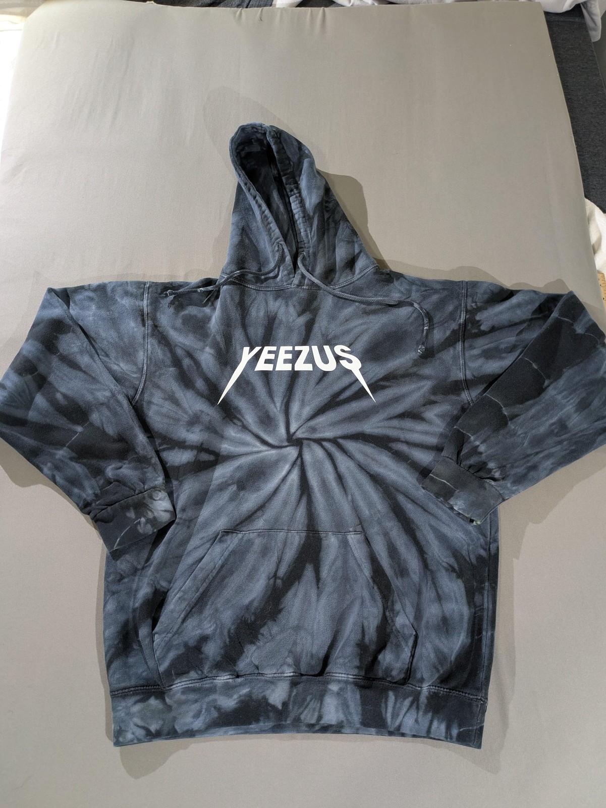 Yeezus Colortone Hoodie Mens Small Blue Tie Dye Pullover Sweatshirt Trippy