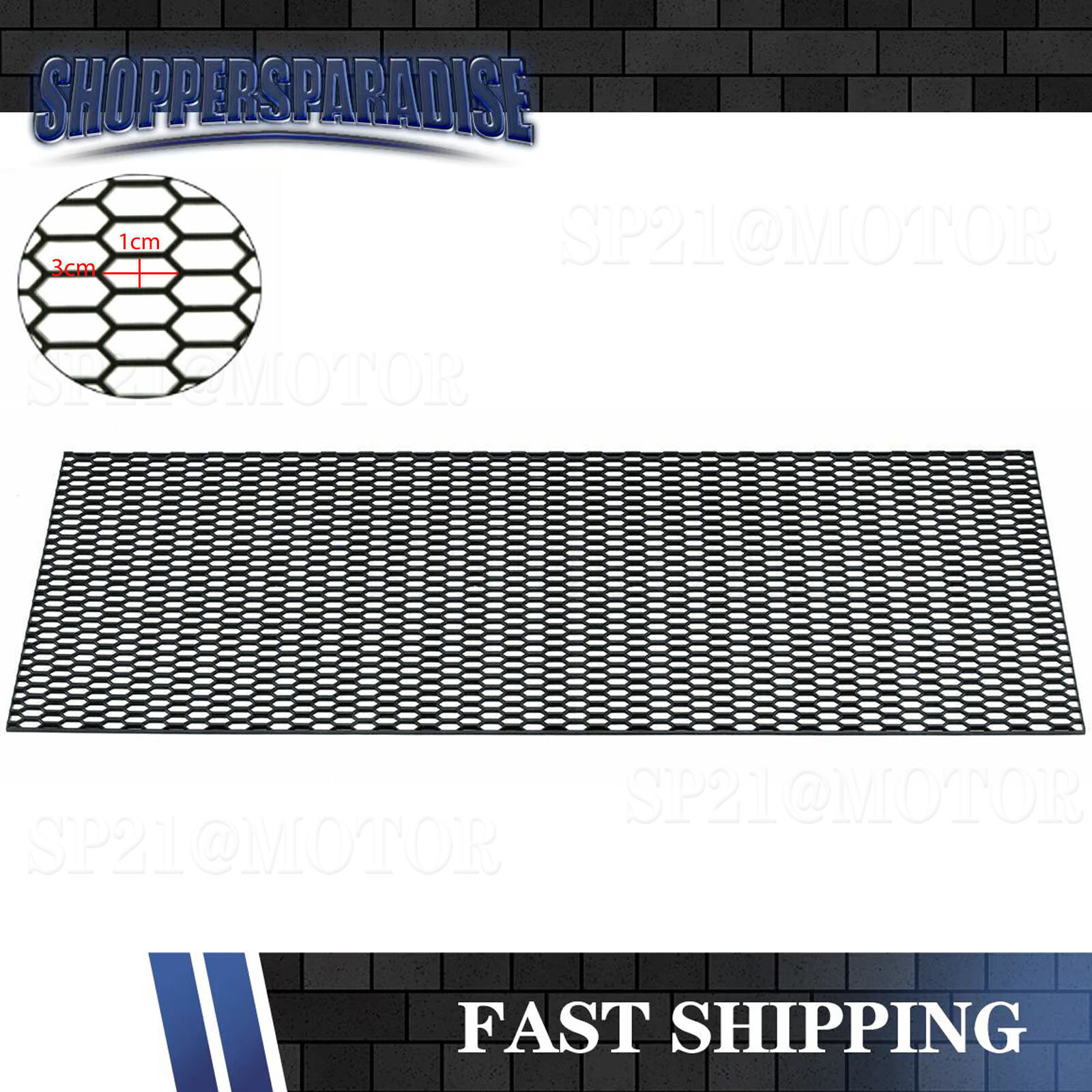 47\'\'x16\'\' Universal Car Racing Honeycomb Mesh Grill Hexagon Spoiler Bumper Vent
