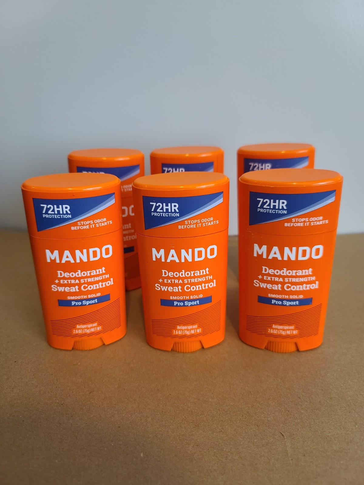 Set Of 6 Mando 72Hr Extra Strength Antiperspirant Deodorant Pro Sport 2.6oz Each Set Of 6 Mando 72Hr Extra Strength Antiperspirant Deodorant Pro Sport 2.6oz Each