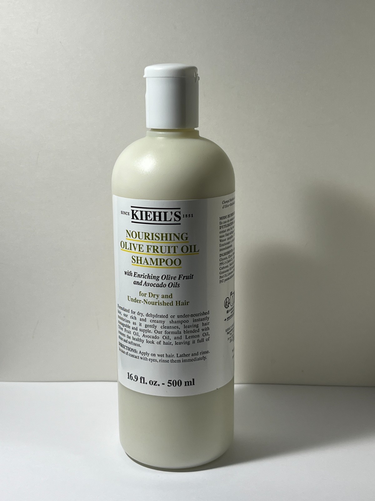 Kiehl\'s Nourishing Olive Fruit Oil Shampoo 16.9 fl oz/500 ml New Sealed Kiehl\'s Nourishing Olive Fruit Oil Shampoo 16.9 fl oz/500 ml New Sealed