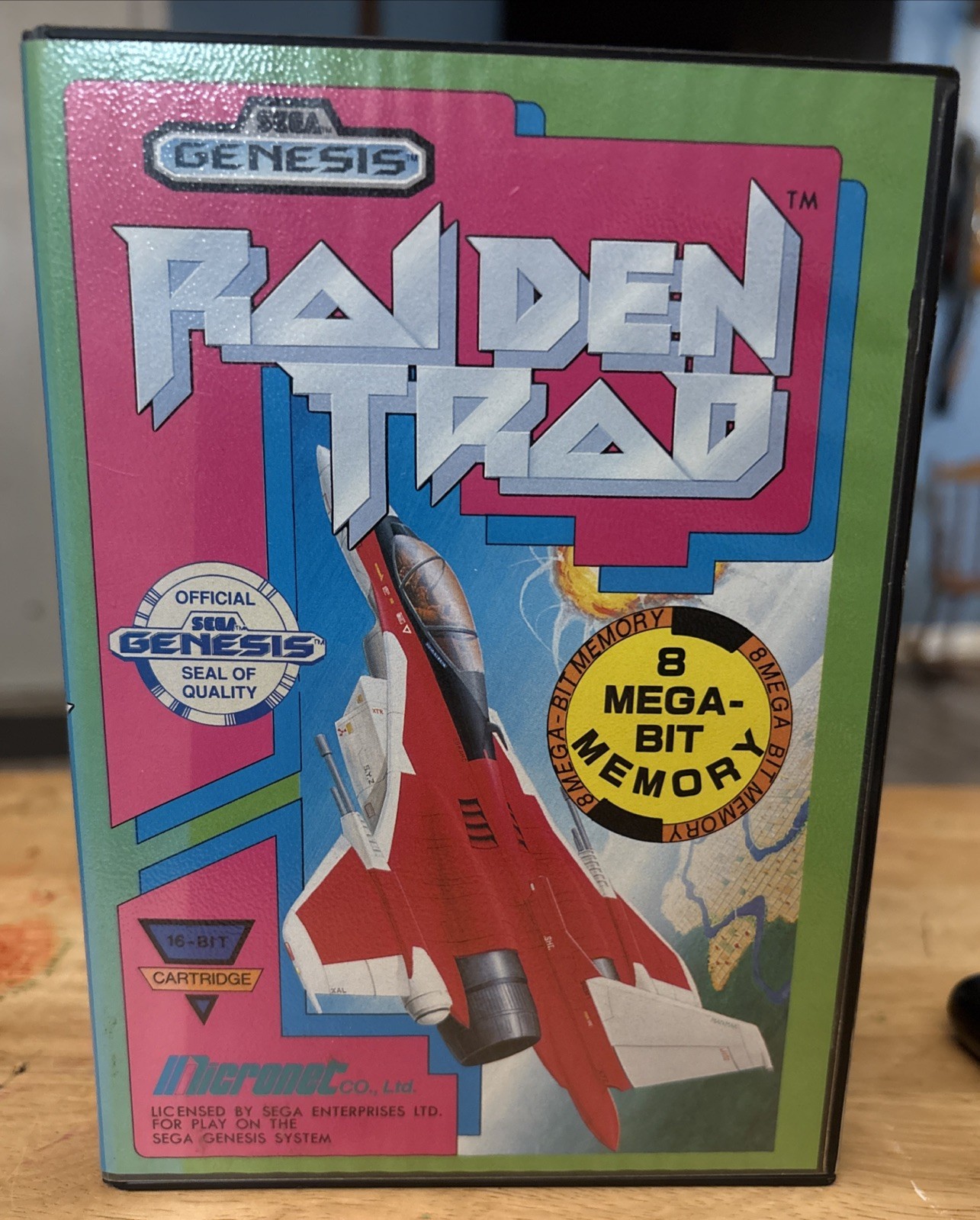 Raiden Trad VTG Sega Genesis Cart Case 1991 ShootEmUp No Manual Tested Excellent Raiden Trad VTG Sega Genesis Cart Case 1991 ShootEmUp No Manual Tested Excellent