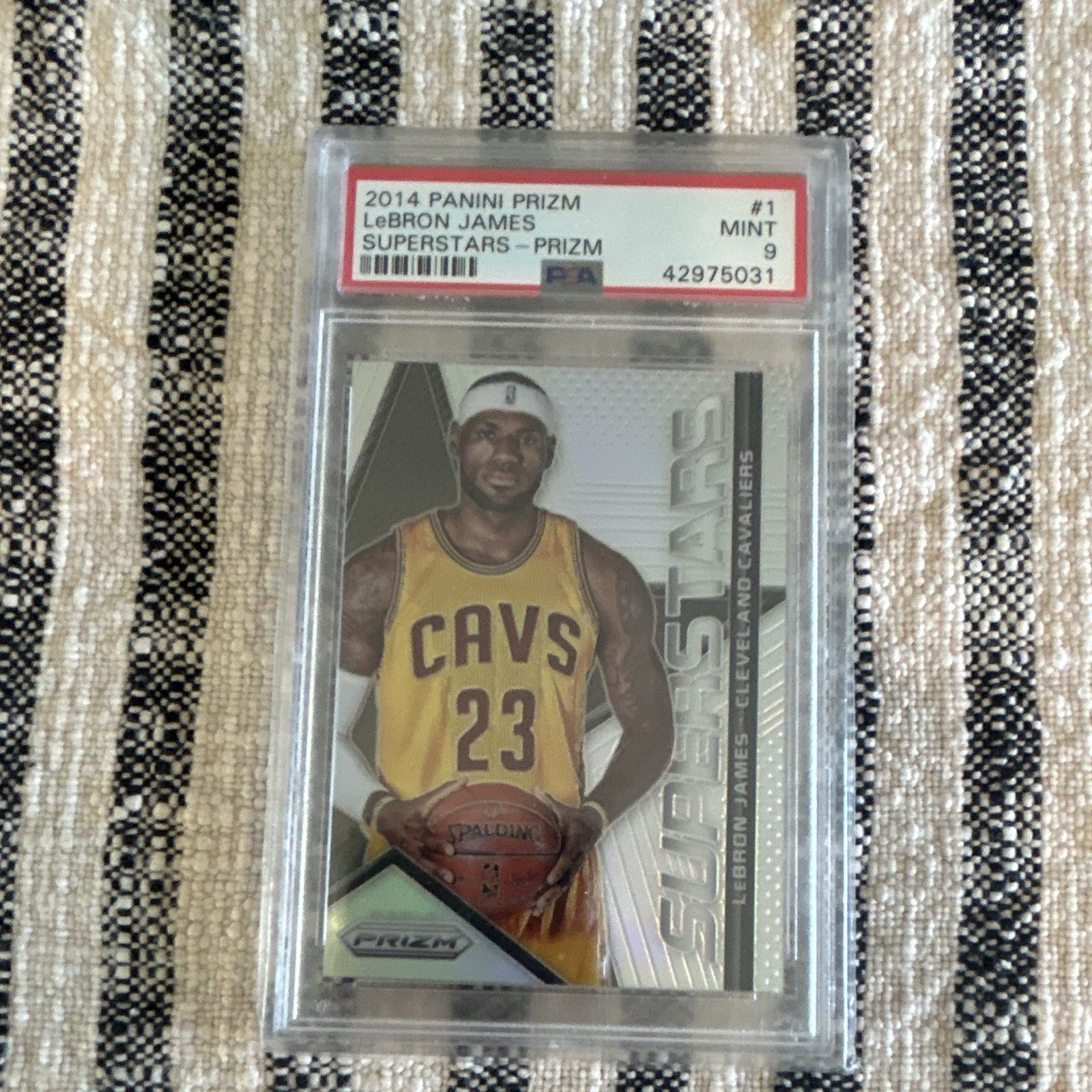 2014 Panini Prizm LeBron James Superstars Prizm #1 PSA 9 Cavaliers 2014 Panini Prizm LeBron James Superstars Prizm #1 PSA 9 Cavaliers