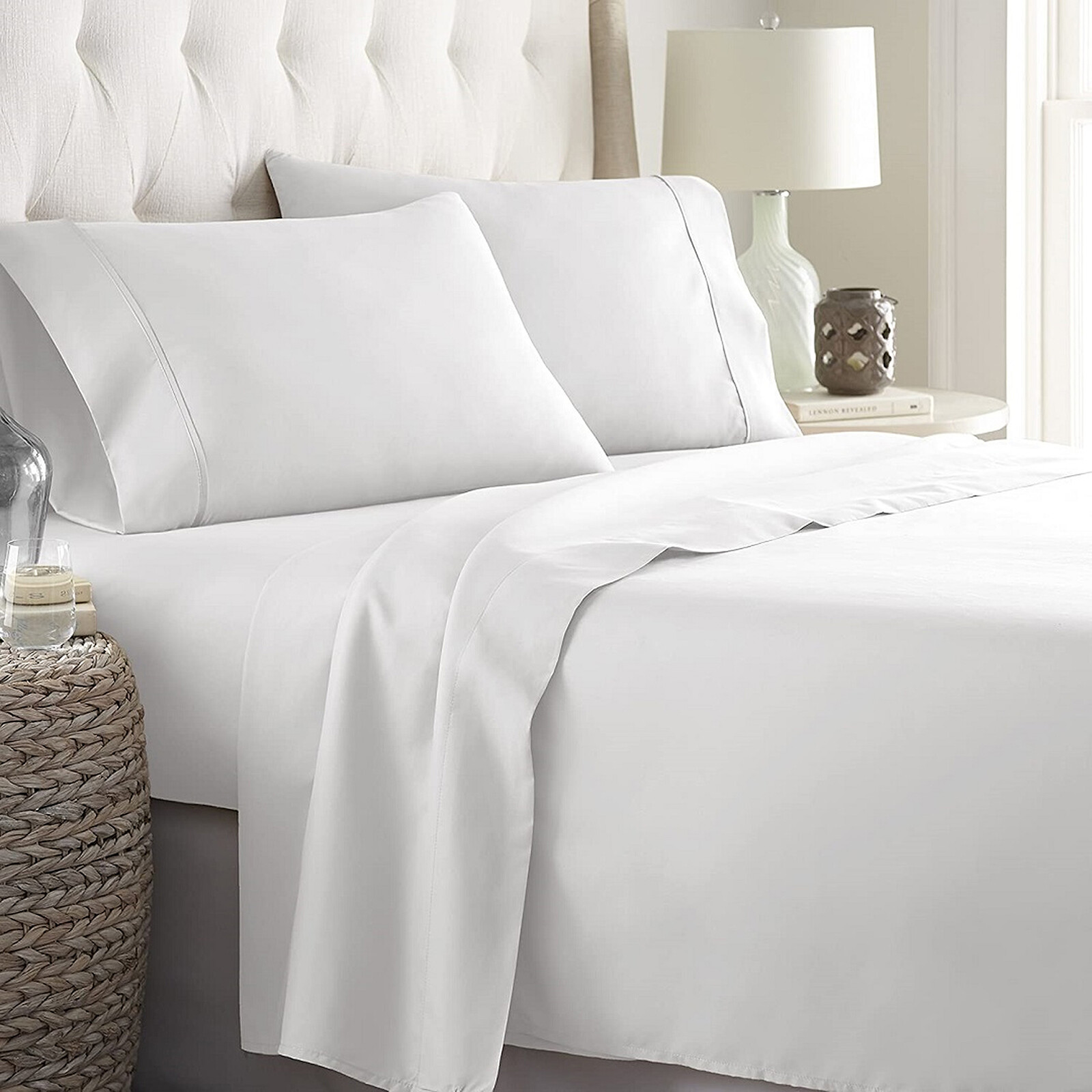 100% Egyptian Cotton 600 Thread Count Sheet Set Luxury Bed Sheets & Pillowcases