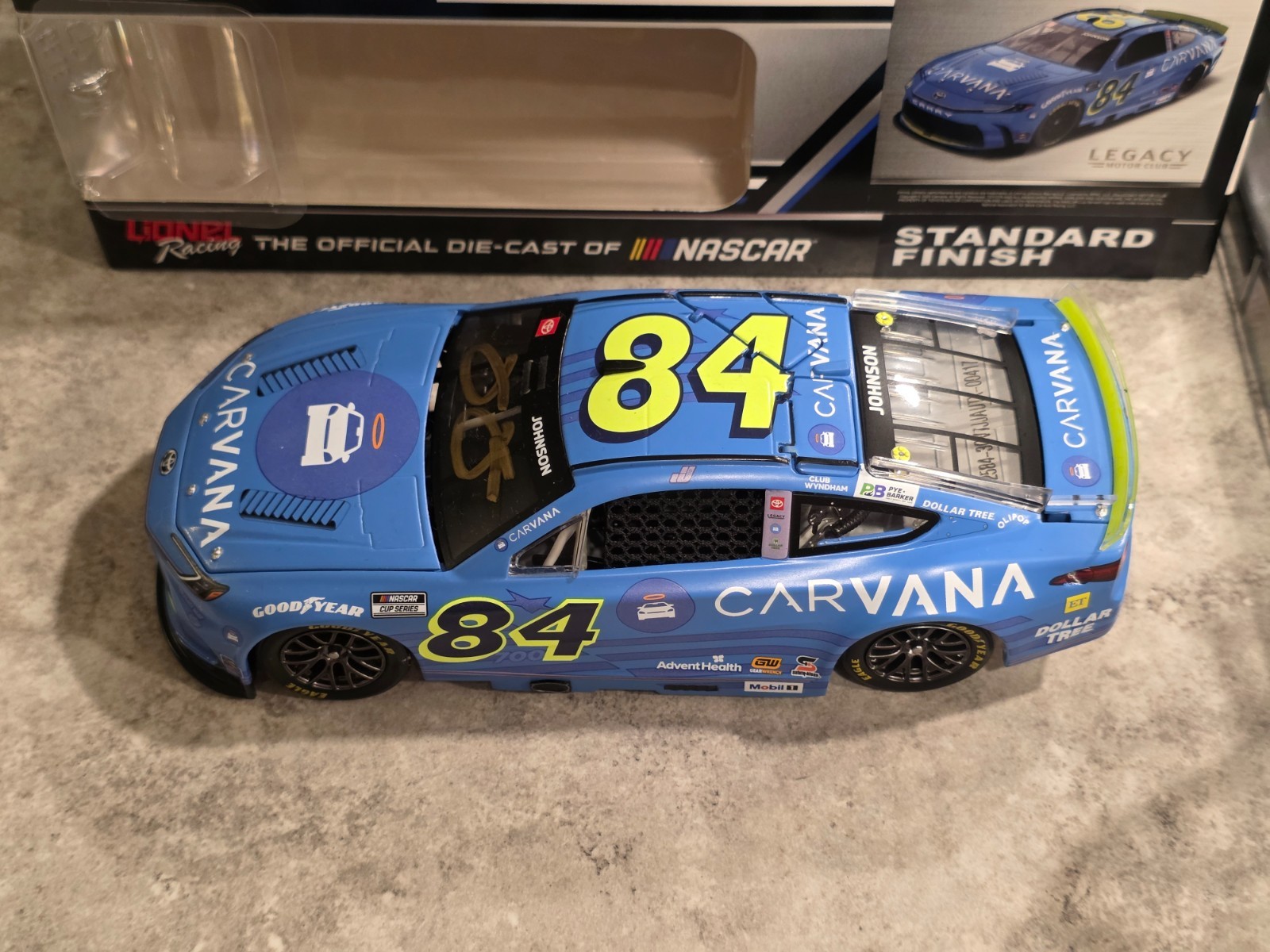 Jimmie Johnson Signed 2025 Carvana 700th Start 1:24 Diecast Toyota Legacy
