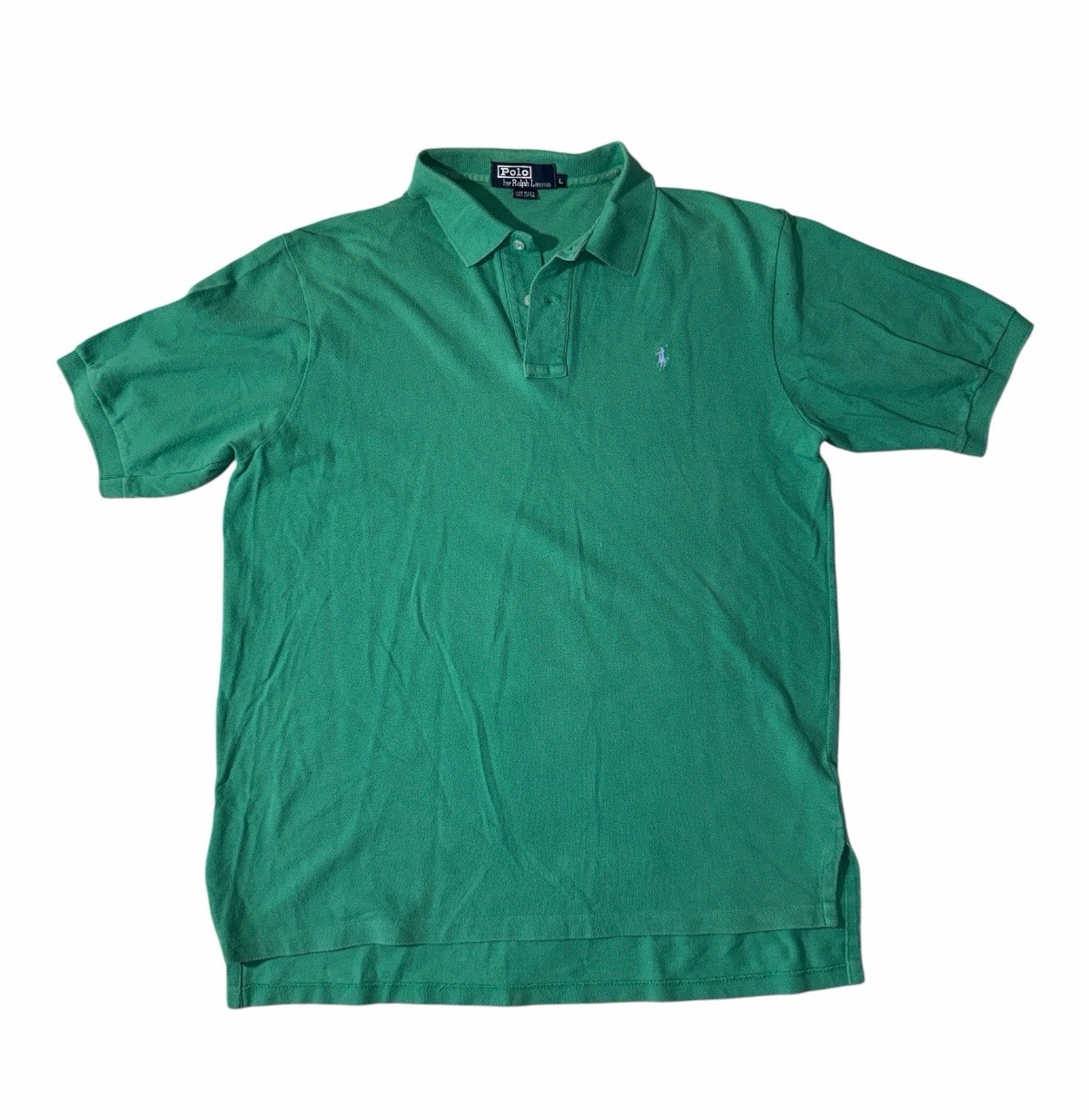 VINTAGE Polo Ralph Lauren mens L Large green 80s pique polo shirt EUC VINTAGE Polo Ralph Lauren mens L Large green 80s pique polo shirt EUC