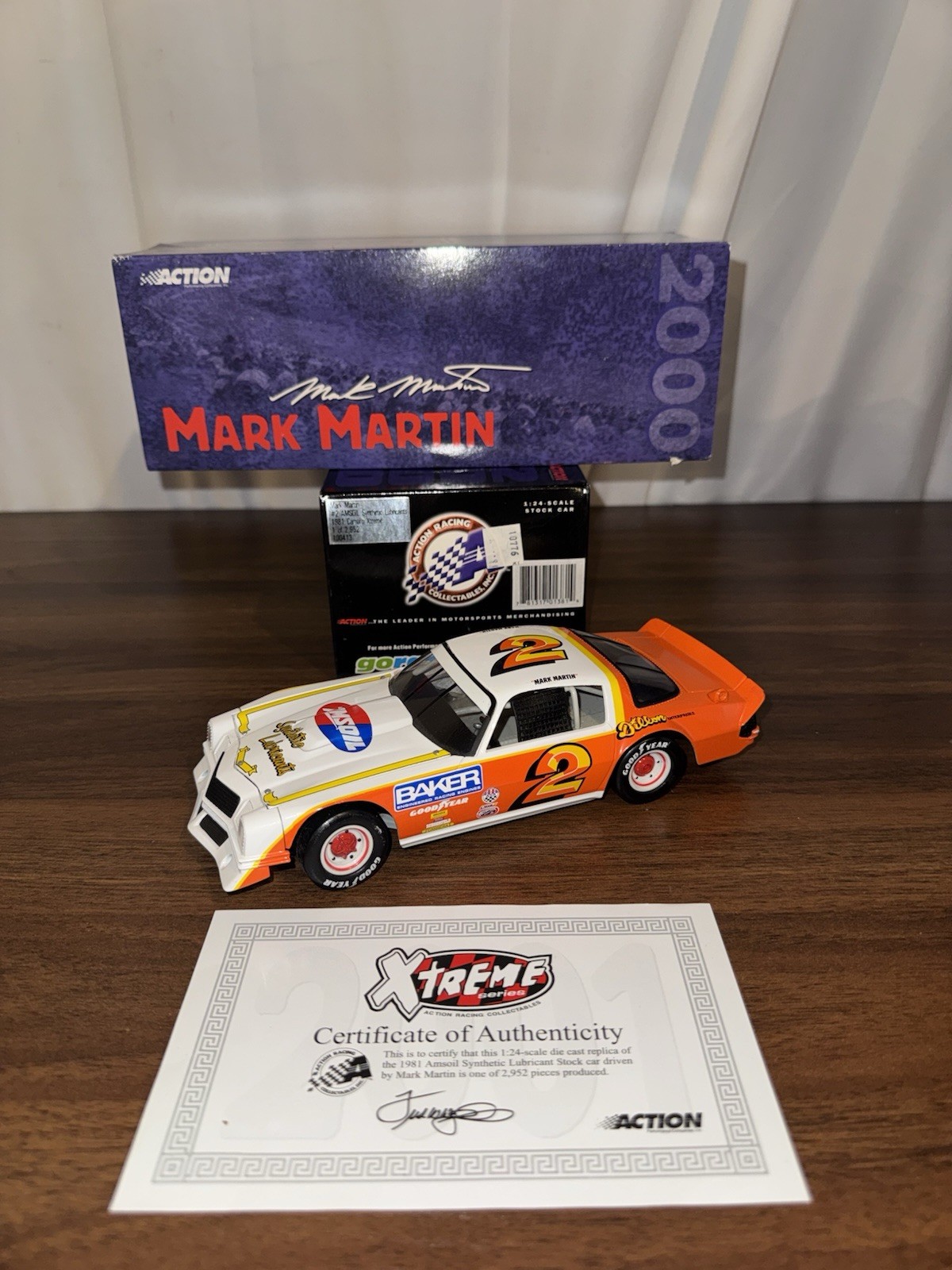 Rare 1981 Mark Martin #2 Amsoil Synthetic Lubricants Camaro Xtreme 1/24 Diecast Rare 1981 Mark Martin #2 Amsoil Synthetic Lubricants Camaro Xtreme 1/24 Diecast