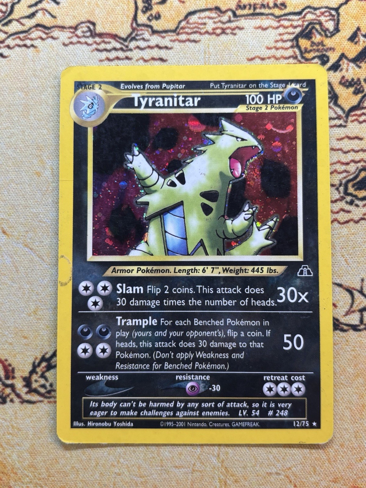 Pokemon Tyranitar (12) - Neo Discovery (N2) - Holo Rare - 12/75 Pokemon Tyranitar (12) - Neo Discovery (N2) - Holo Rare - 12/75