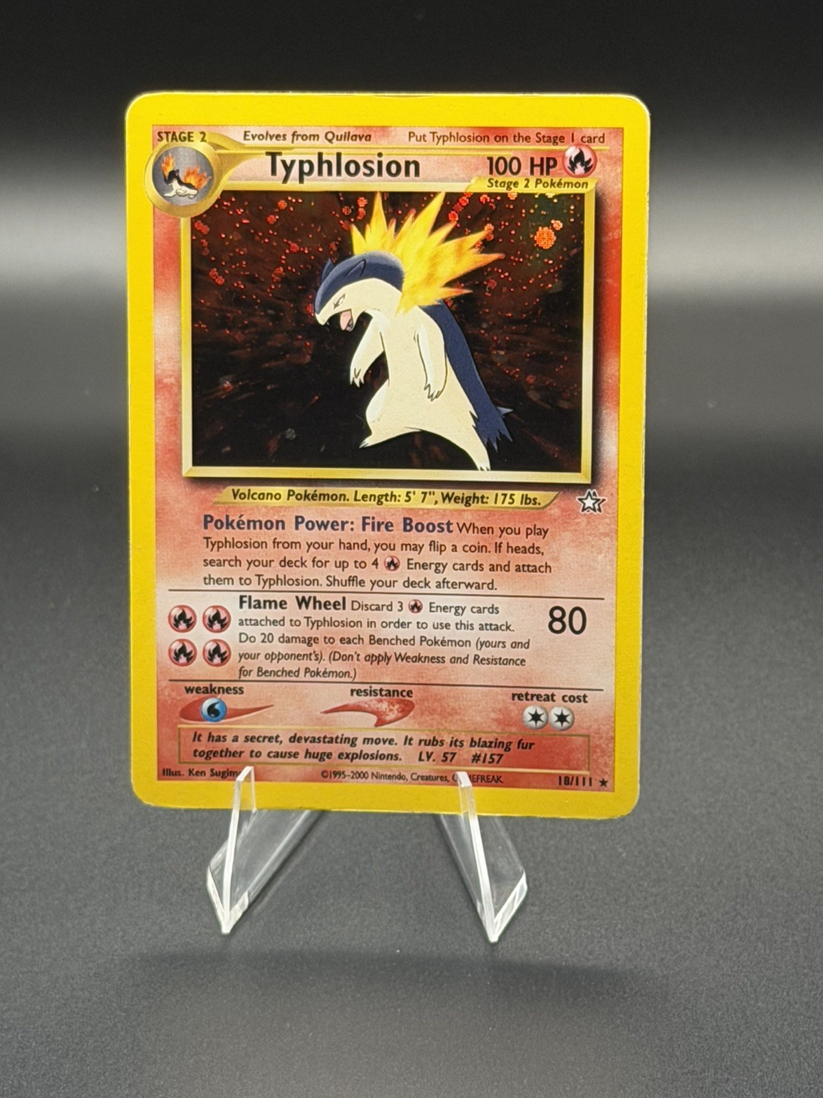 Typhlosion 18/111 Neo Genesis Holo Rare Pokémon MP Typhlosion 18/111 Neo Genesis Holo Rare Pokémon MP