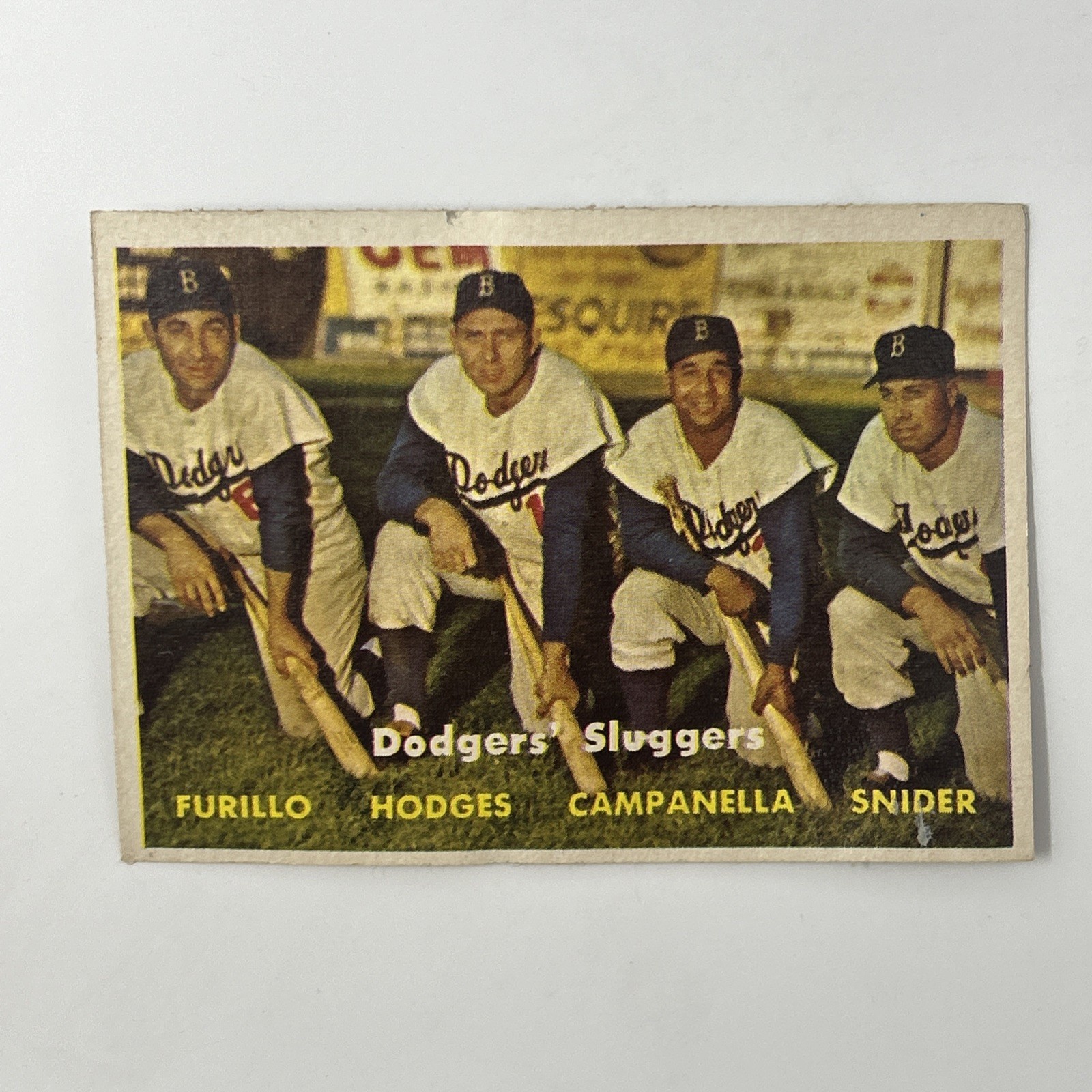 1957 Topps - Dodgers Sluggers - Furillo, Snider, Campanella, Hodges #400 1957 Topps - Dodgers Sluggers - Furillo, Snider, Campanella, Hodges #400