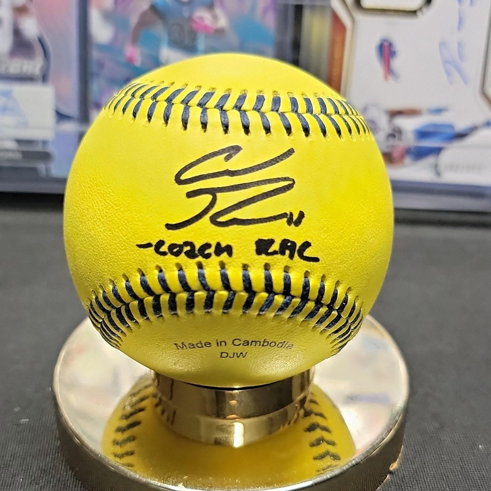 RobertAnthony Cruz (Coach Rac) Autographed Savannah Bananas ball. RobertAnthony Cruz (Coach Rac) Autographed Savannah Bananas ball.