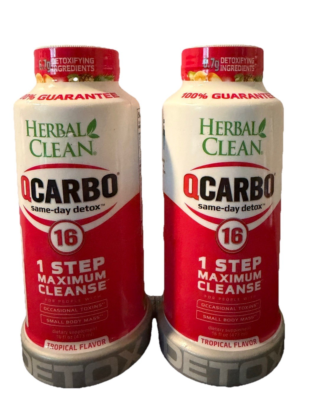 Herbal Clean QCarbo16 Same Day Detox 1 Step Max Tropical Flavor 2 Pack 3/18/27 Herbal Clean QCarbo16 Same Day Detox 1 Step Max Tropical Flavor 2 Pack 3/18/27