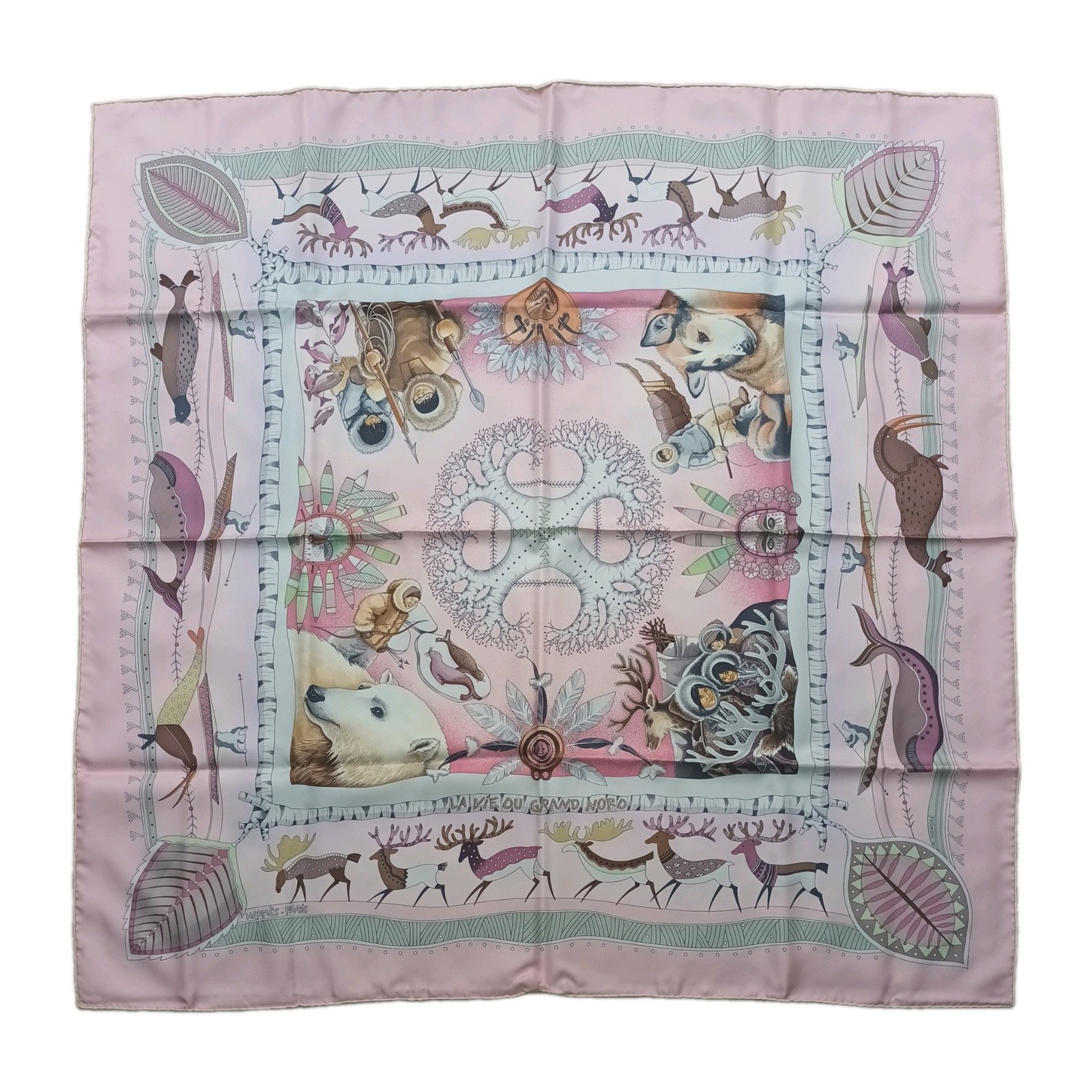 Hermes scarf - La Vie Du Grand Nord - Aline Honoré - 2004 - NEW - Grail