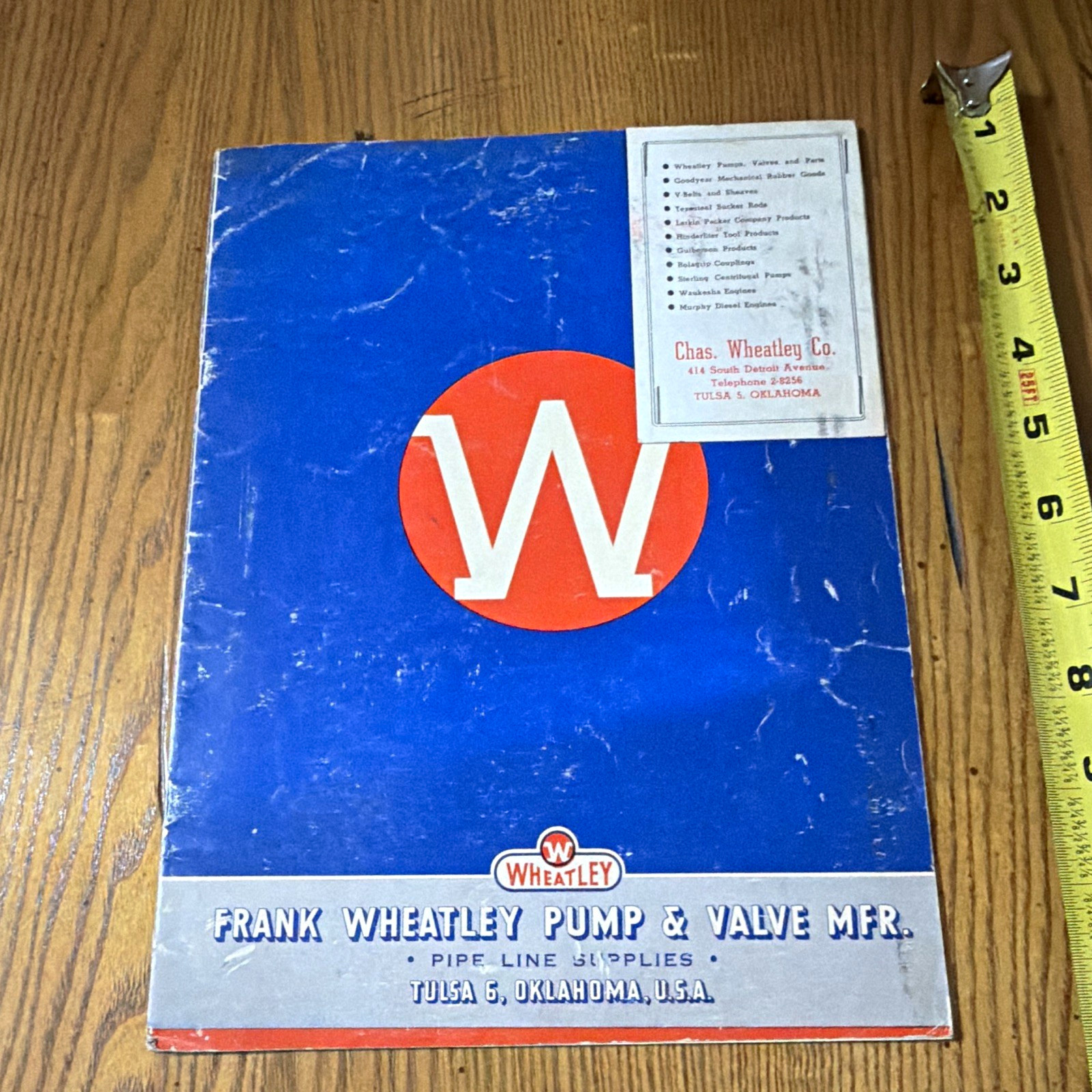 Vintage 1943 Frank Wheatley Pump & Valve Oilfield Catalog Tulsa Oklahoma