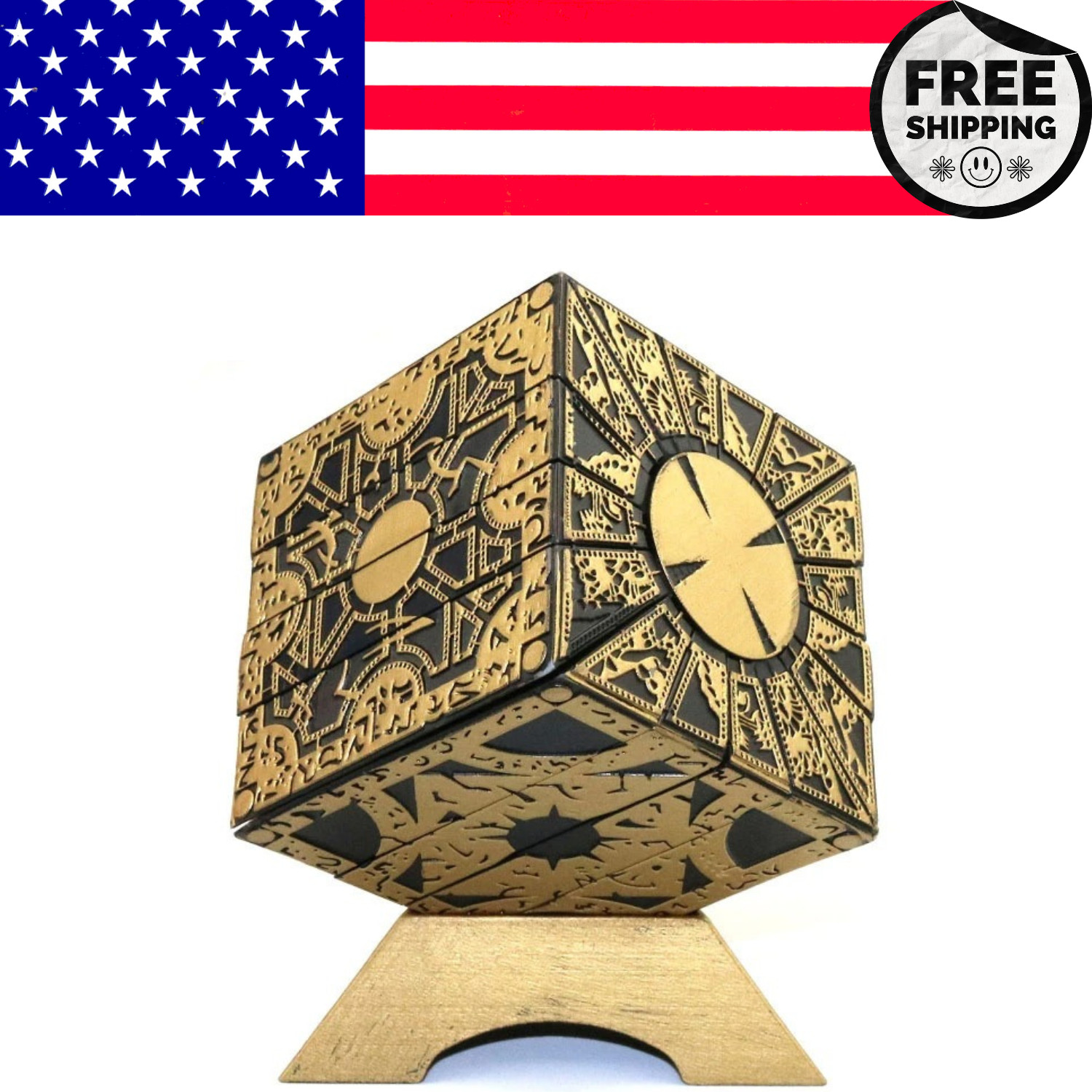 Hellraiser Puzzle Box 1:1 Moveable Lament Configuration Cube Horror Prop Toy