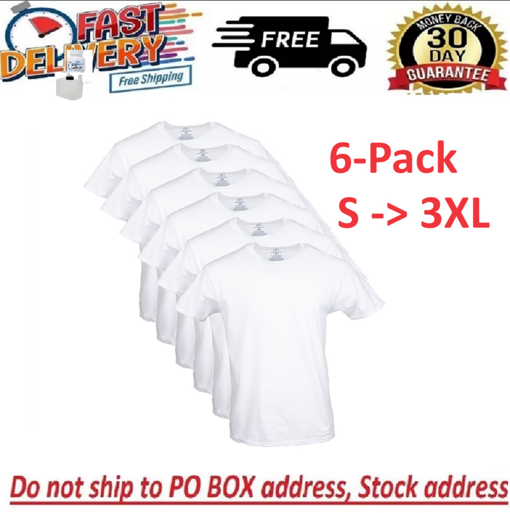 George Men's ultra soft Crew T-shirts , 6-Pack Size FROM S To 3XL George Men's ultra soft Crew T-shirts , 6-Pack Size FROM S To 3XL