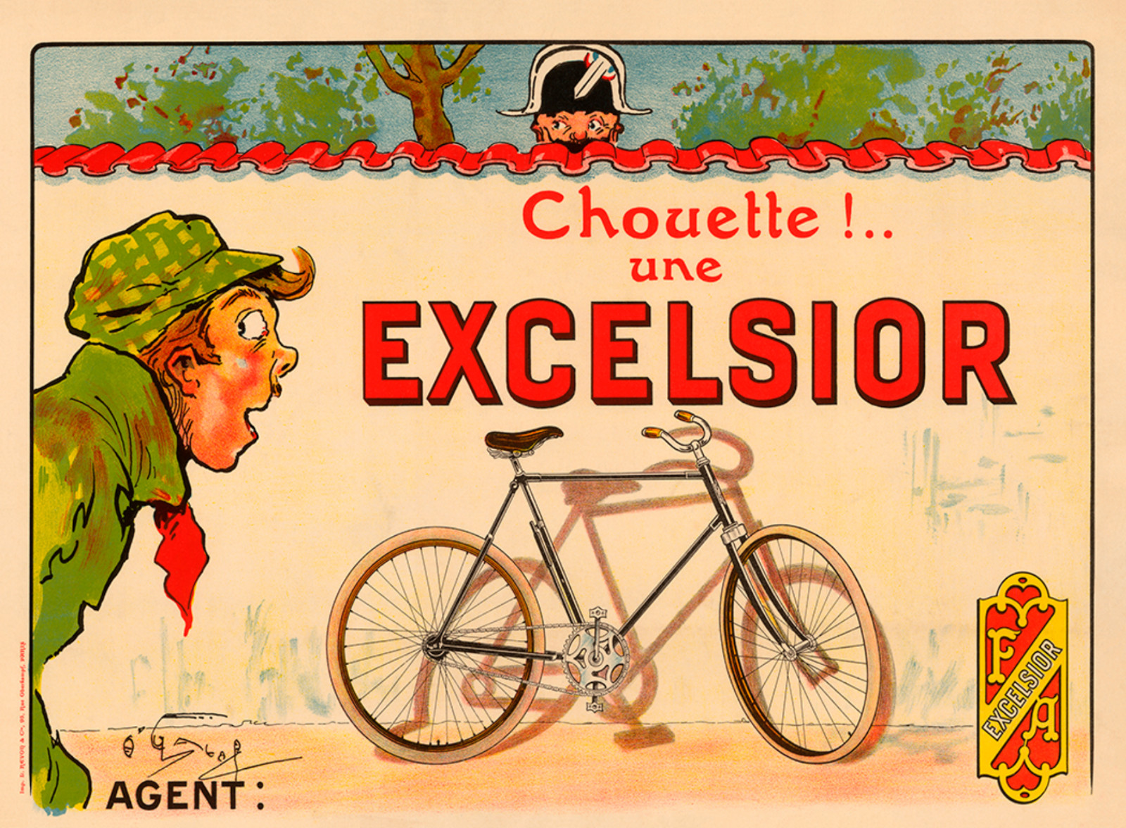 Excelsior Vintage Bicycle Poster Prints