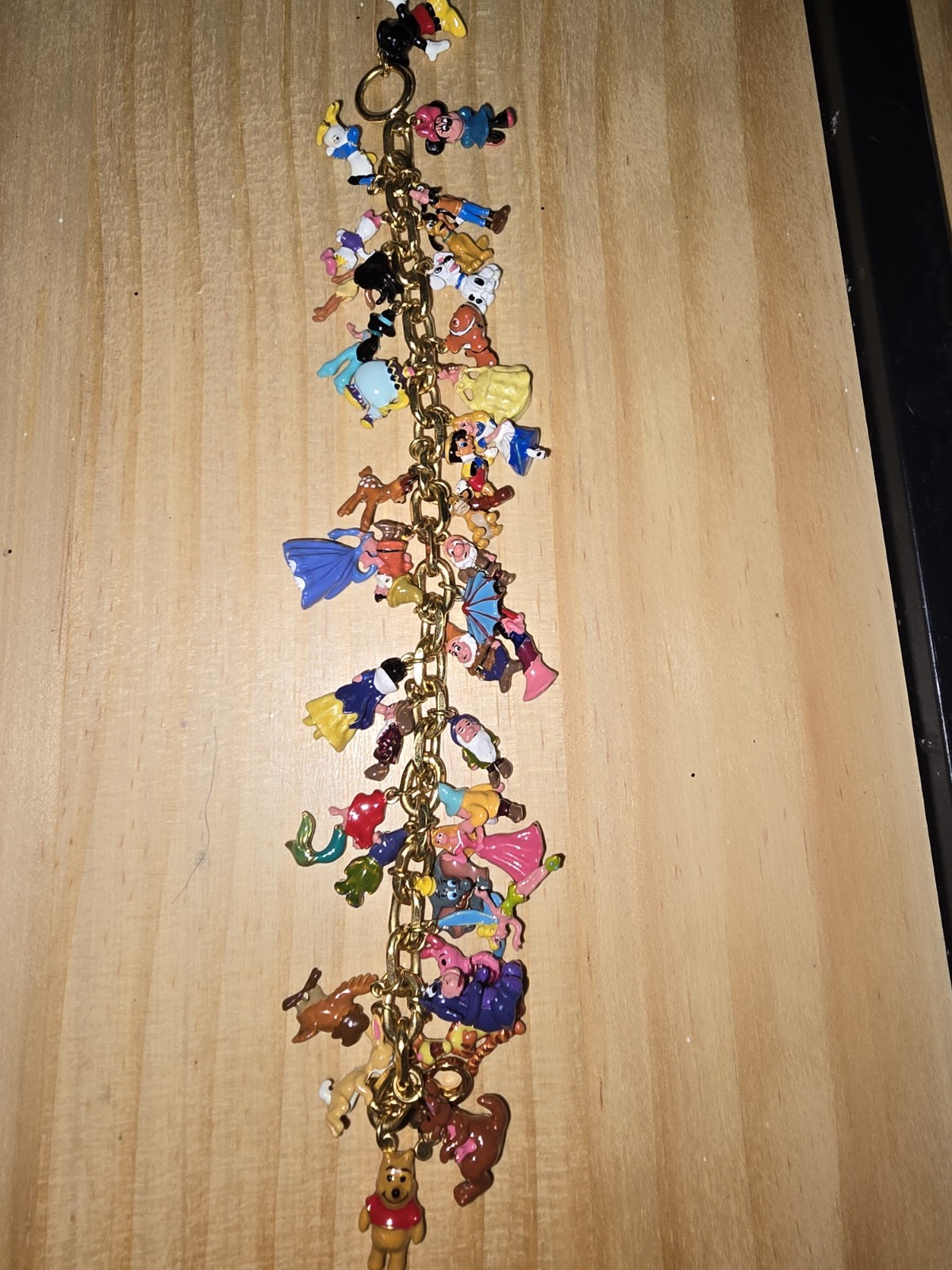 The Bradford Exchange Disney Charm Bracelet 37 Characters, 24K Gold Plated