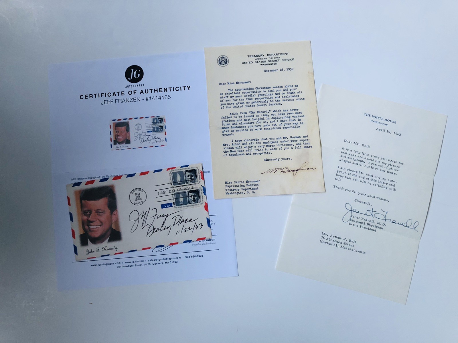 JFK RELATED (& ASSASSINATION) SIGNED / AUTOGRAPH PIECES 